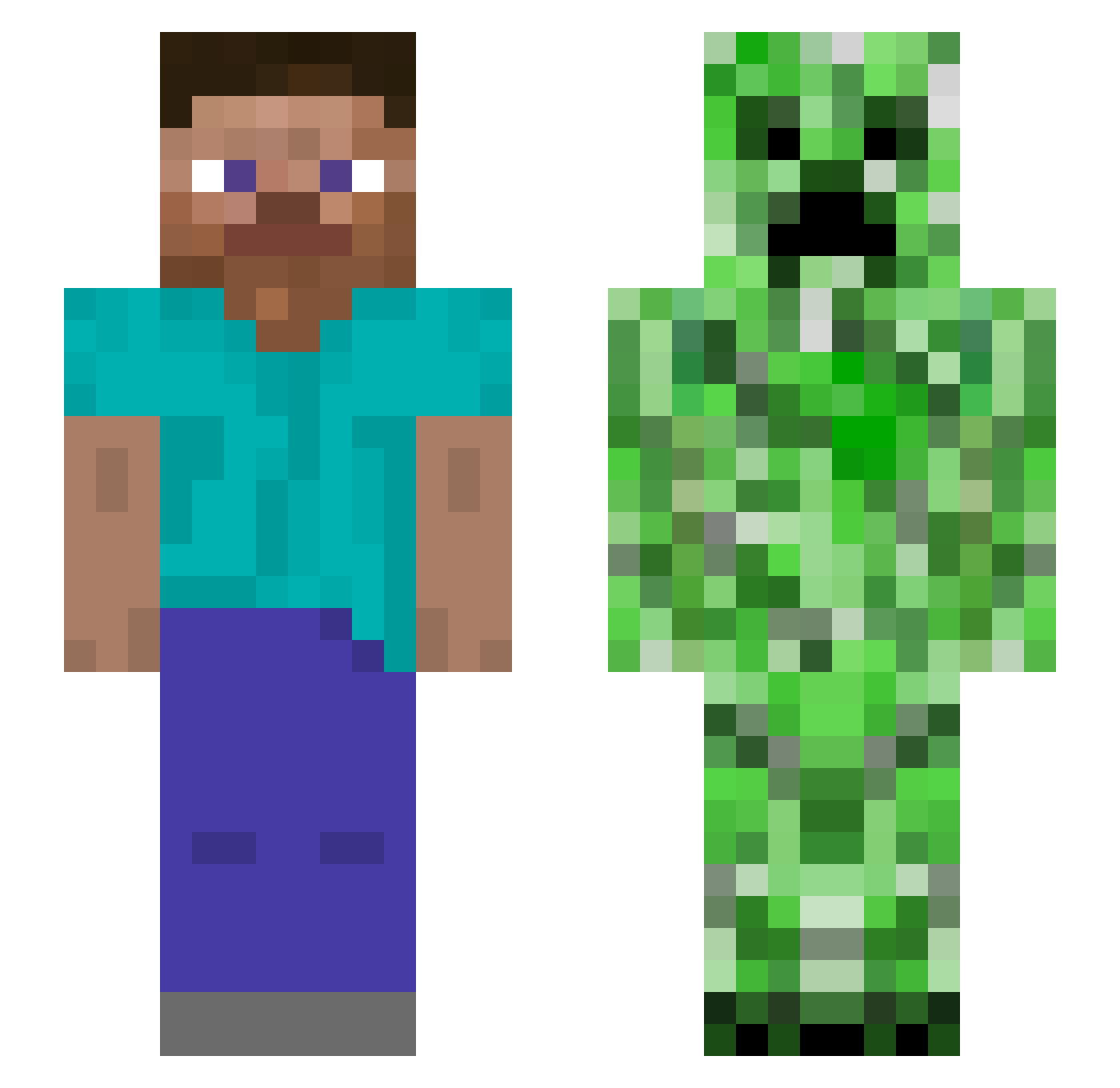 VeiledProduct80 Minecraft skin, front and back view