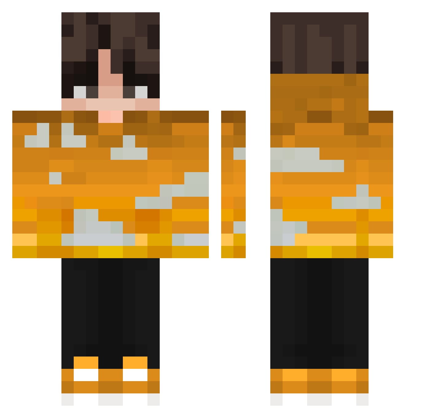 iF7S Minecraft skin, front and back view