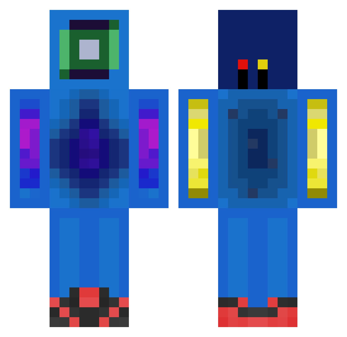 TurnipCooker Minecraft skin, front and back view