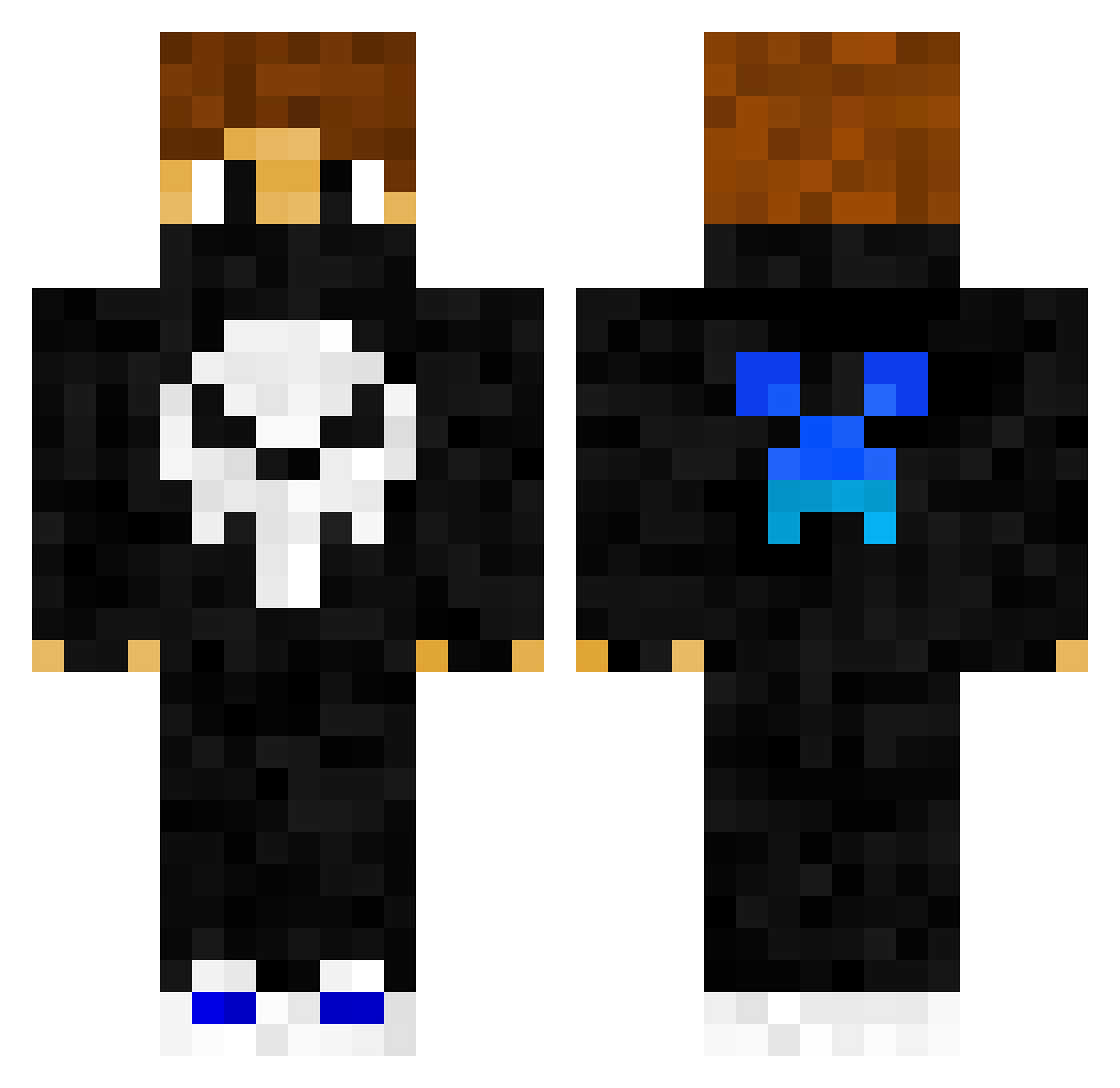 PatrickSurvival Minecraft skin, front and back view