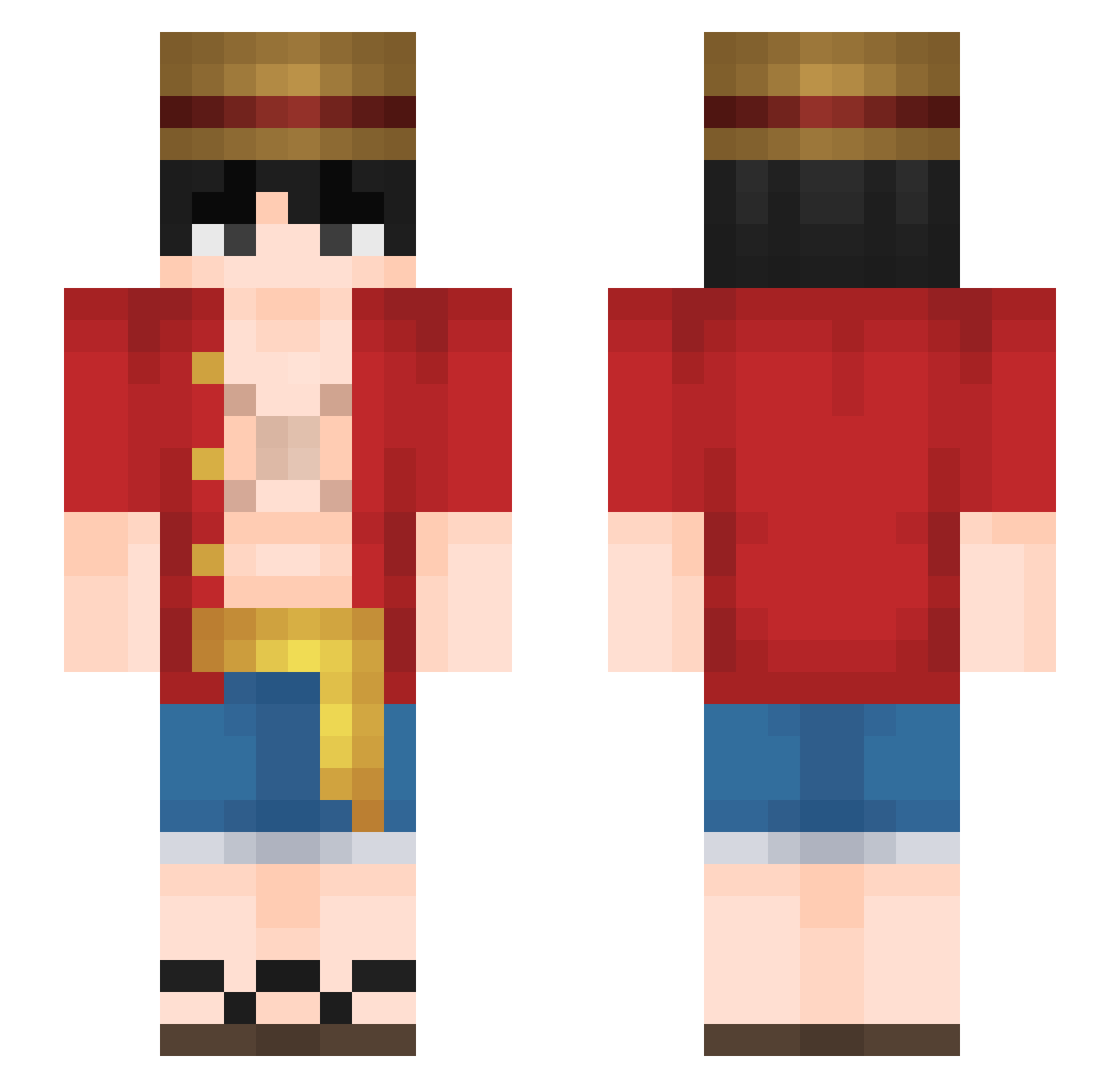 wuntunn2 Minecraft skin, front and back view