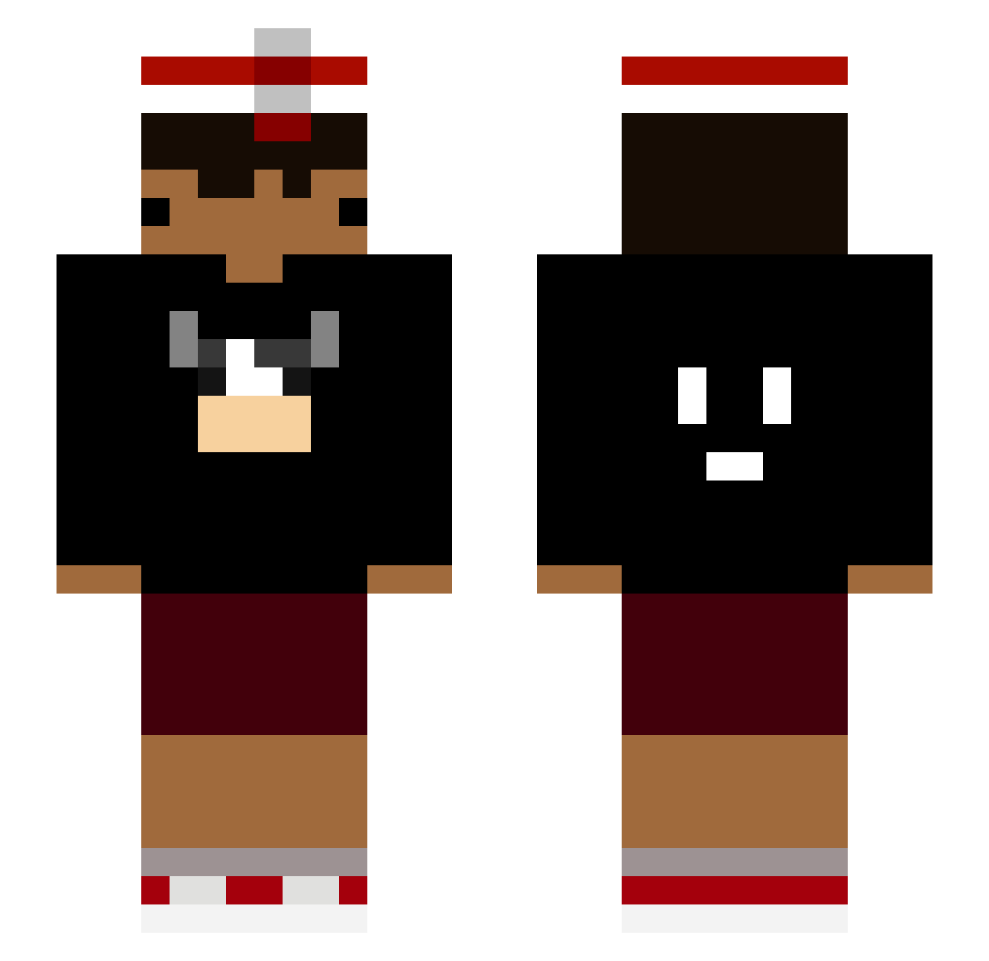 OryNight Minecraft skin, front and back view