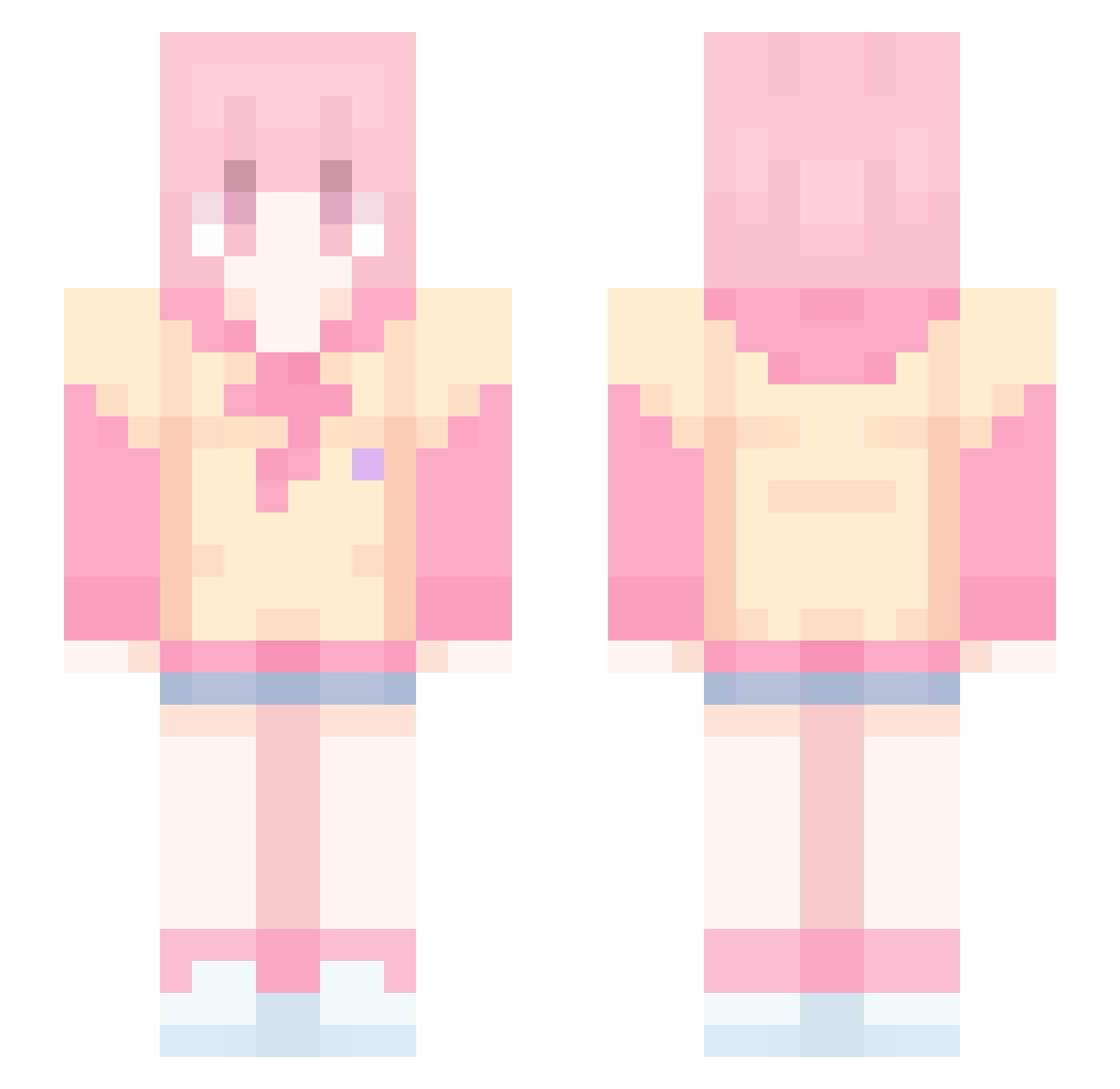 Takoyacat Minecraft skin, front and back view