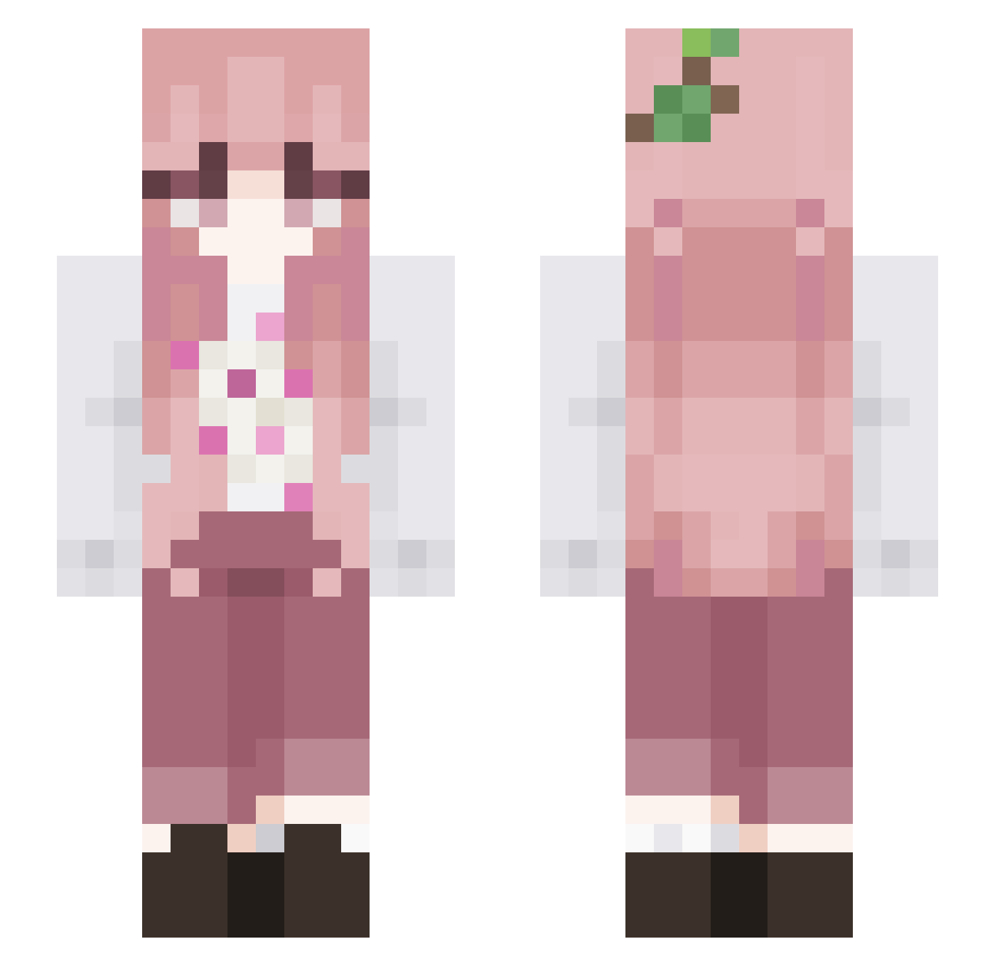 nihility_ Minecraft skin, front and back view