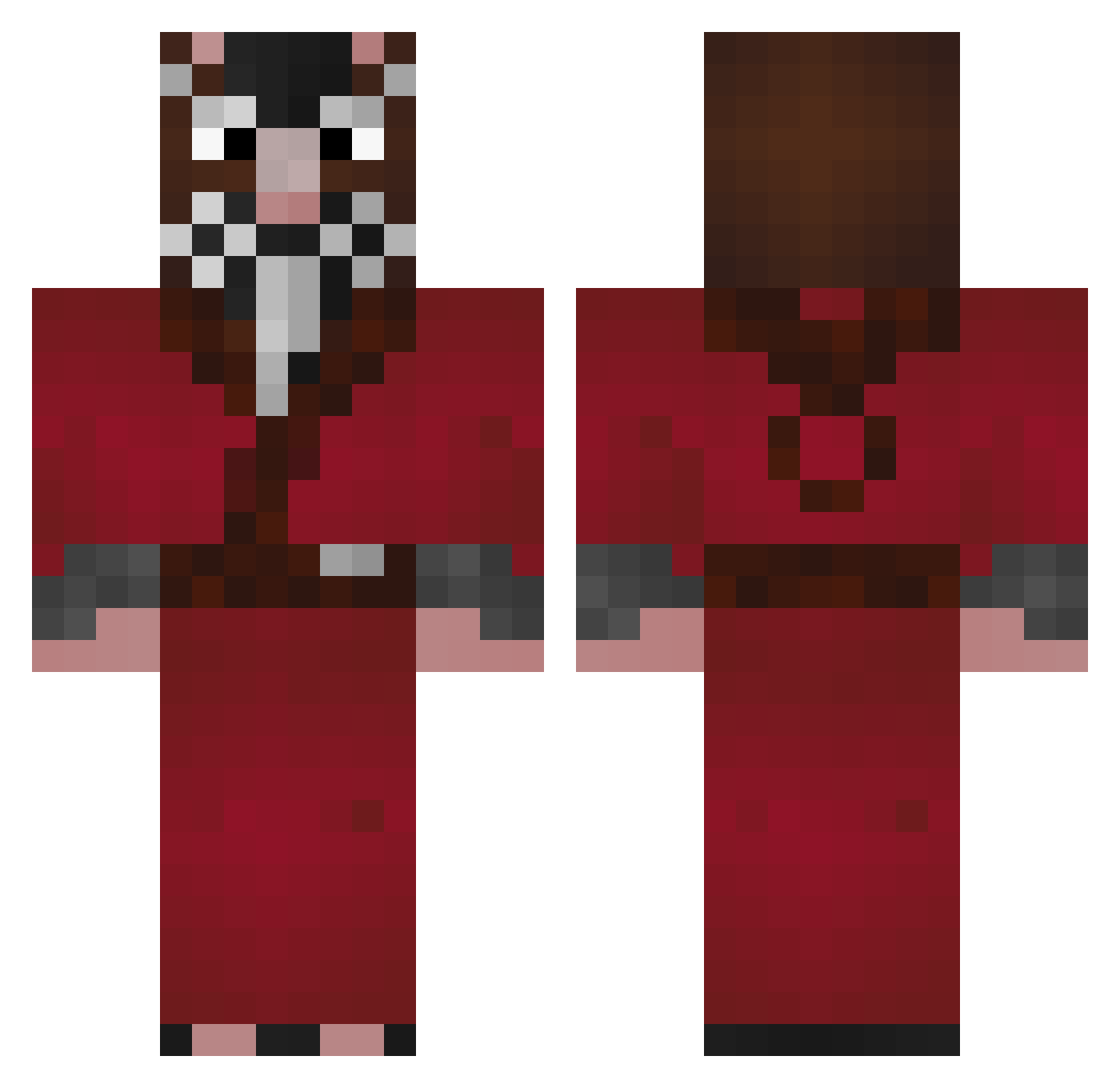 Asphyiii Minecraft skin, front and back view