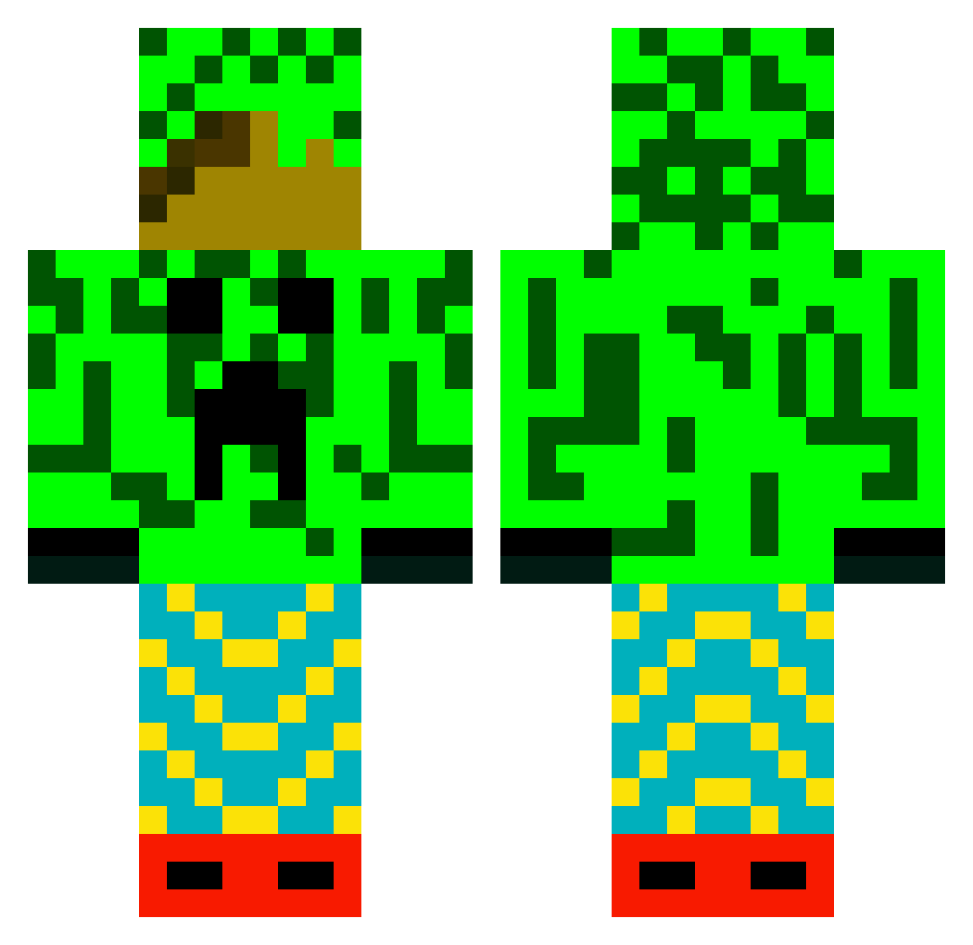 Gabrila Minecraft skin, front and back view