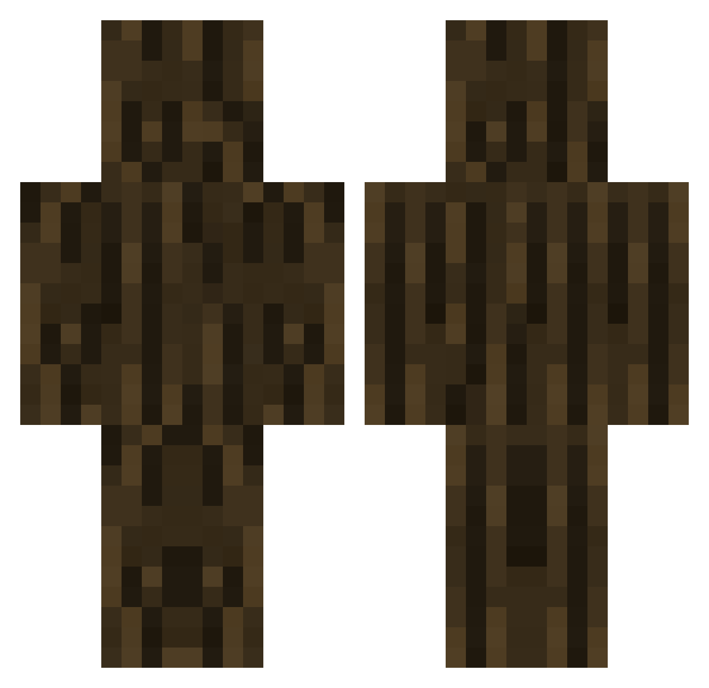 CrazyVerz Minecraft skin, front and back view