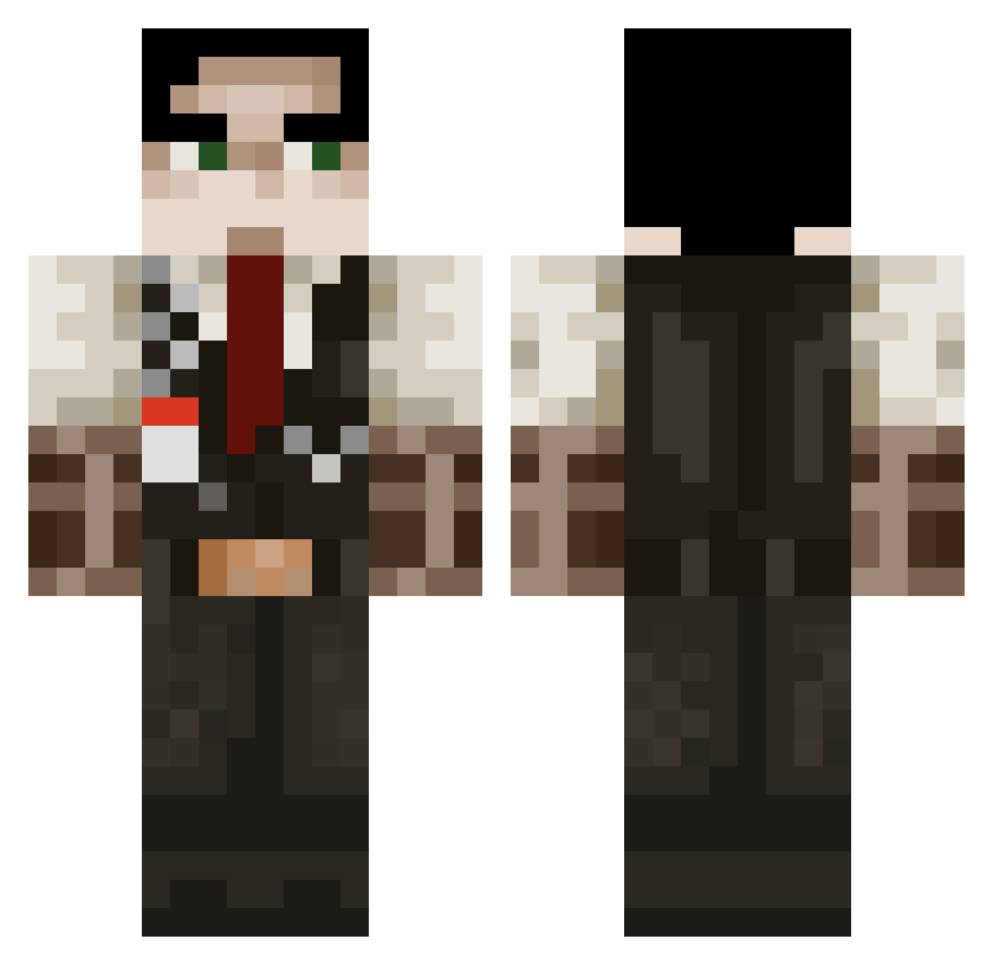 plasmayhem Minecraft skin, front and back view