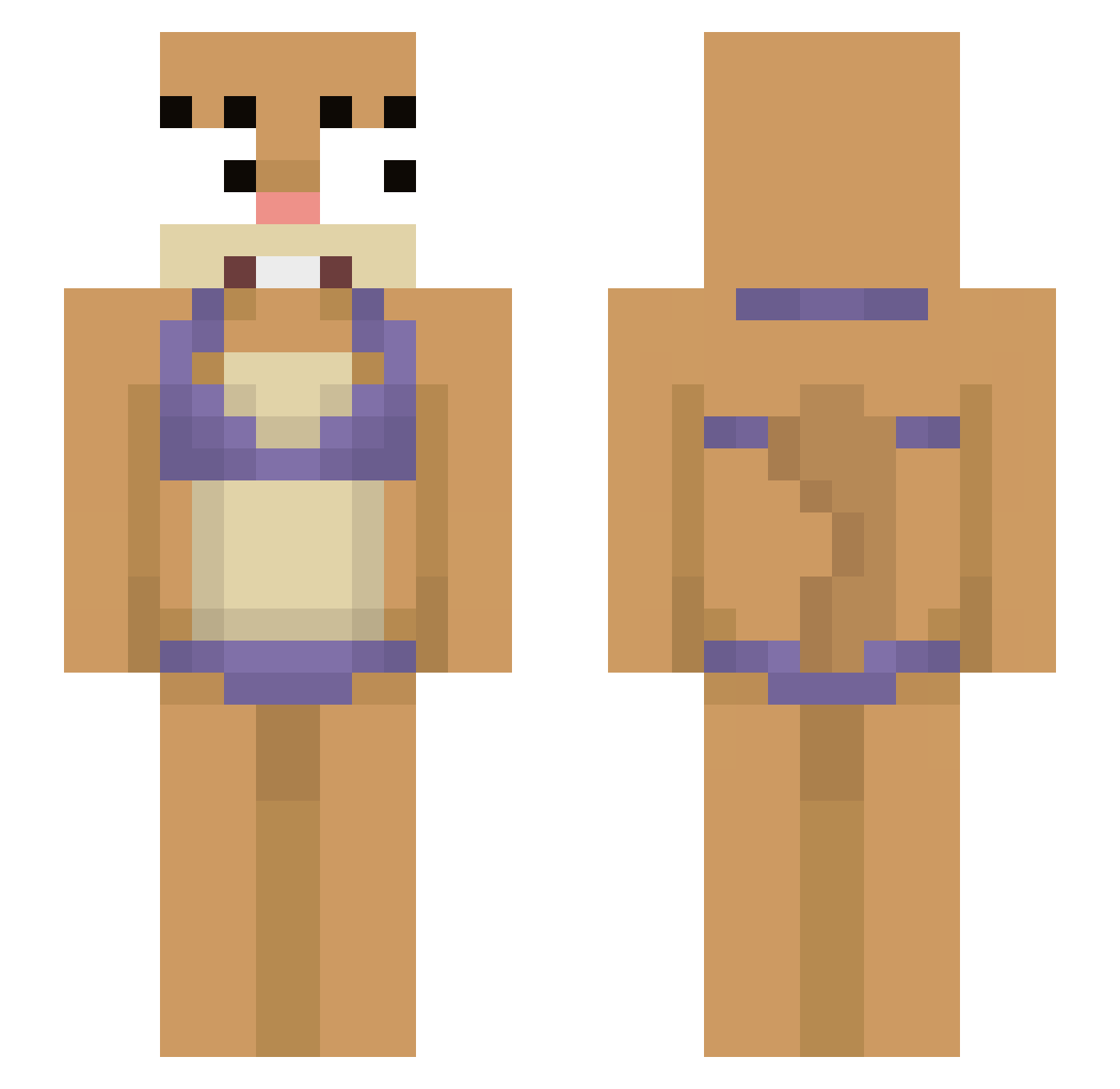 savinki Minecraft skin, front and back view