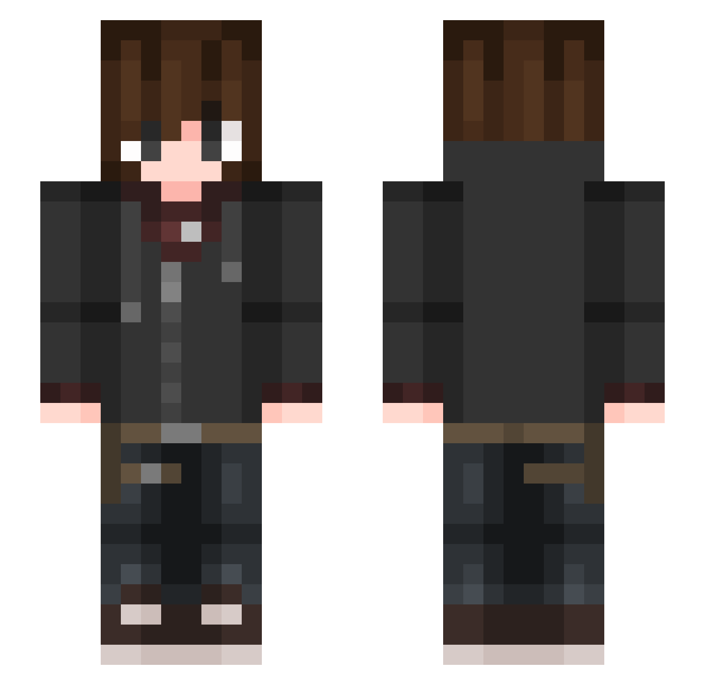 Senpa1 Minecraft skin, front and back view