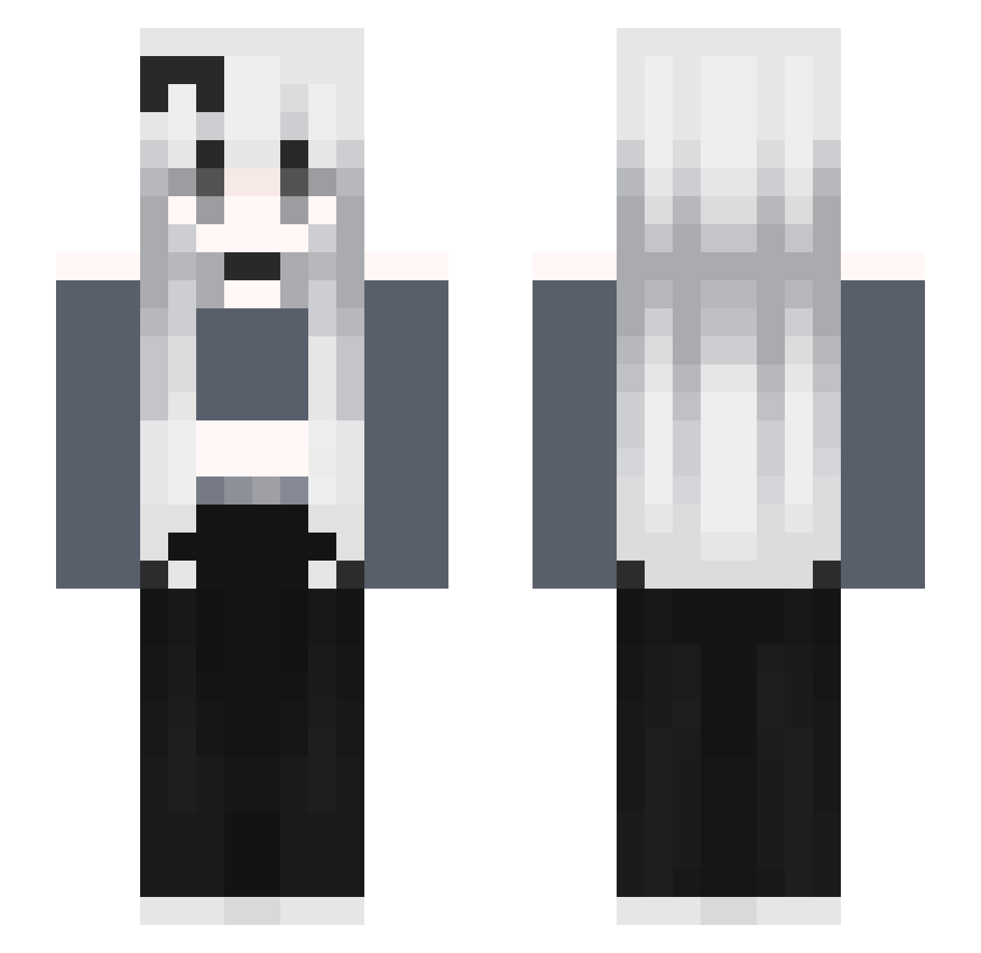 selqa Minecraft skin, front and back view