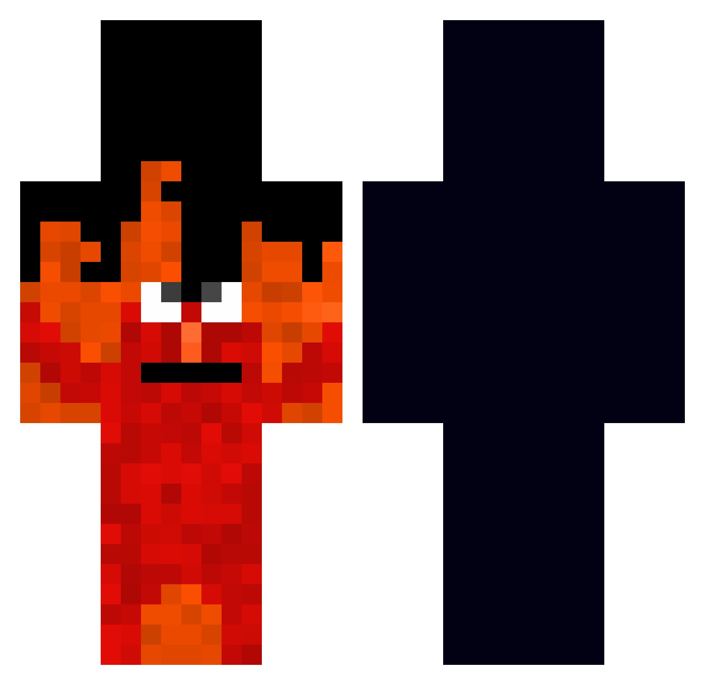 Socialed Minecraft skin, front and back view