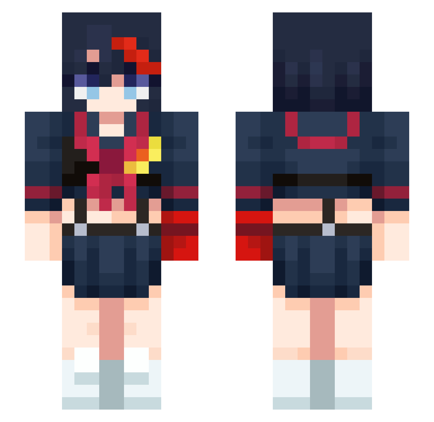 yhoons Minecraft skin, front and back view