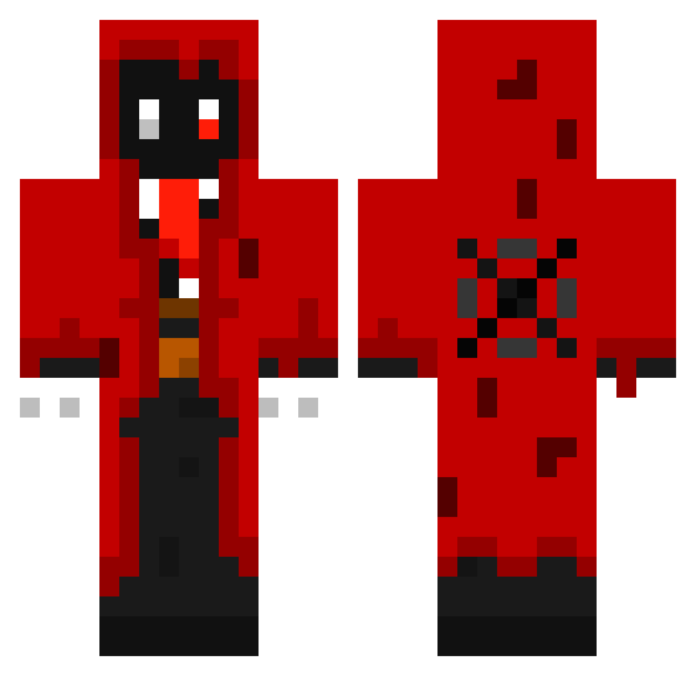 Ldreamur Minecraft skin, front and back view