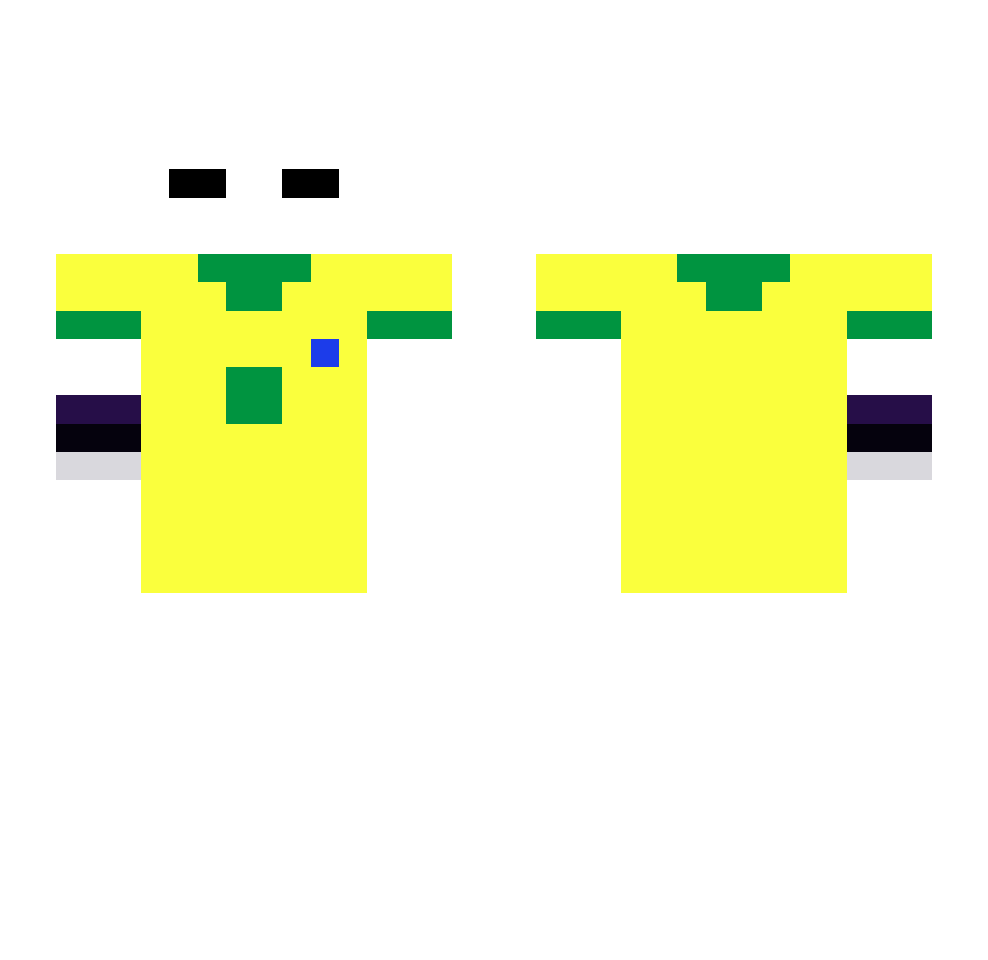 L1P3_27 Minecraft skin, front and back view