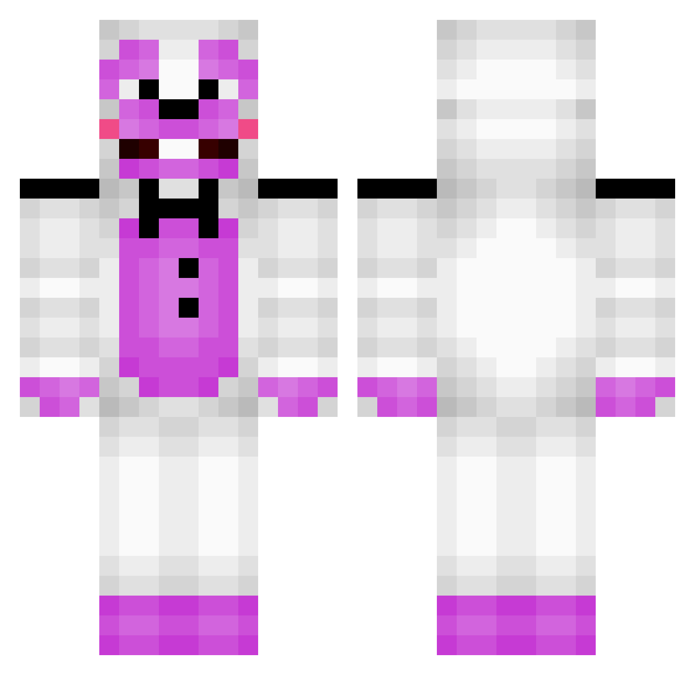 ToonGamer65 Minecraft skin, front and back view
