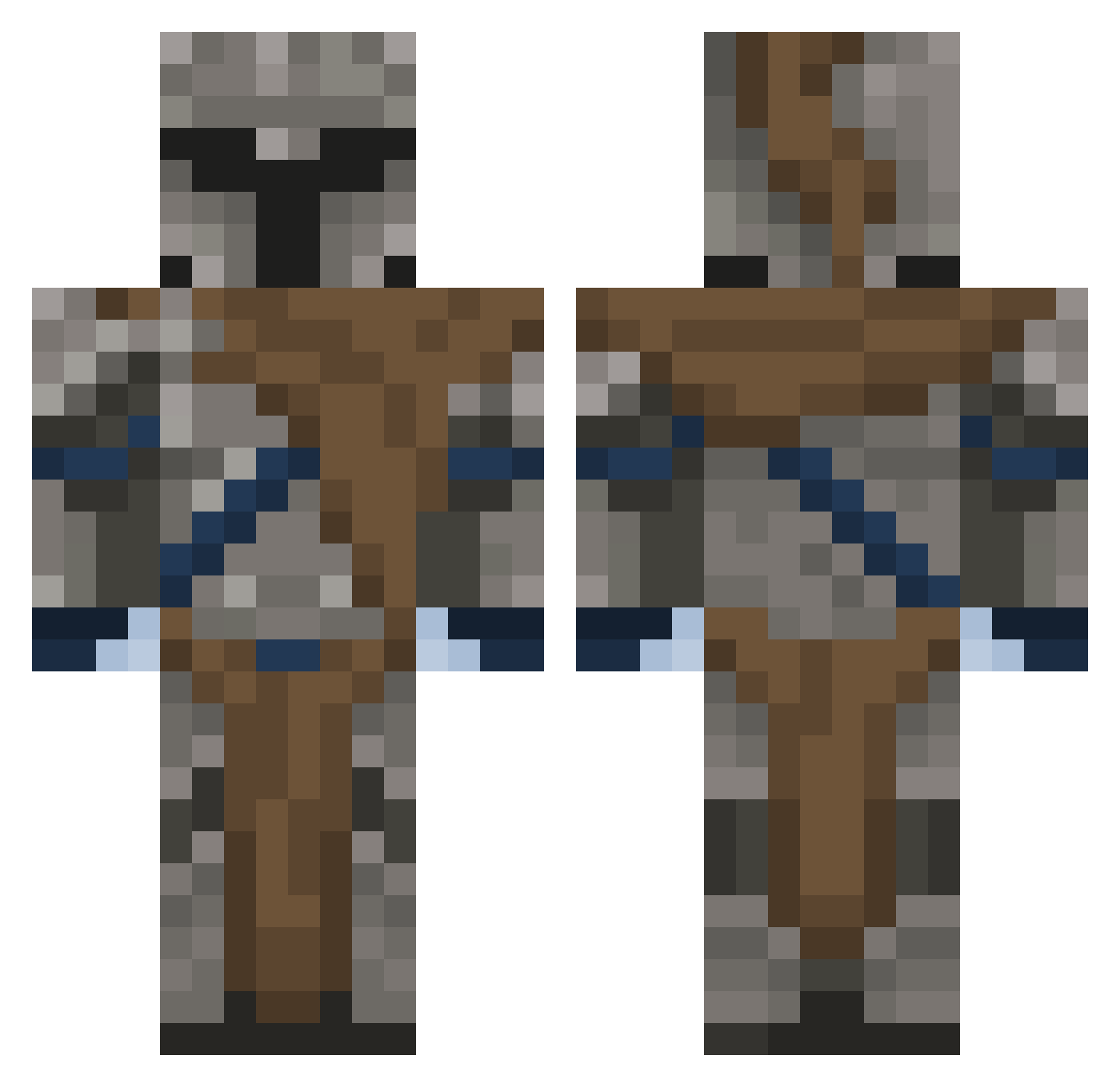 Ger01 Minecraft skin, front and back view