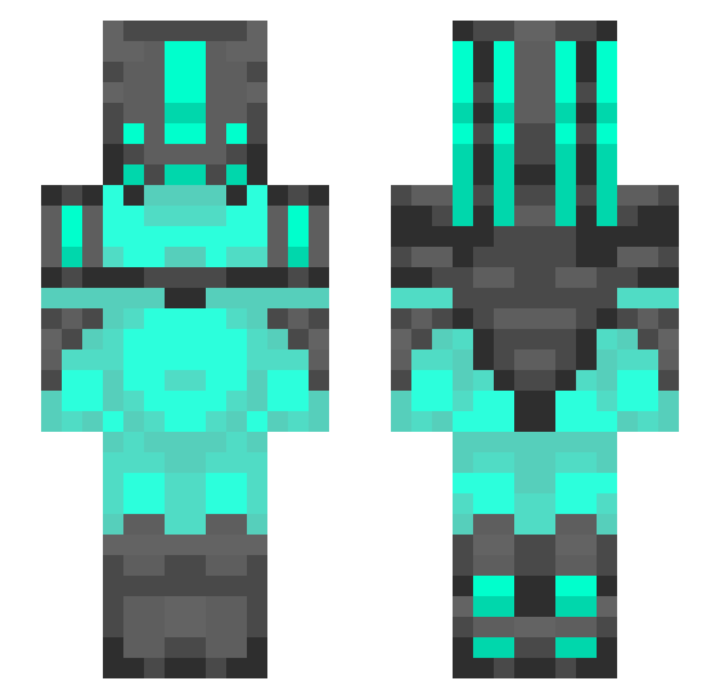 NagibatorGlistov Minecraft skin, front and back view