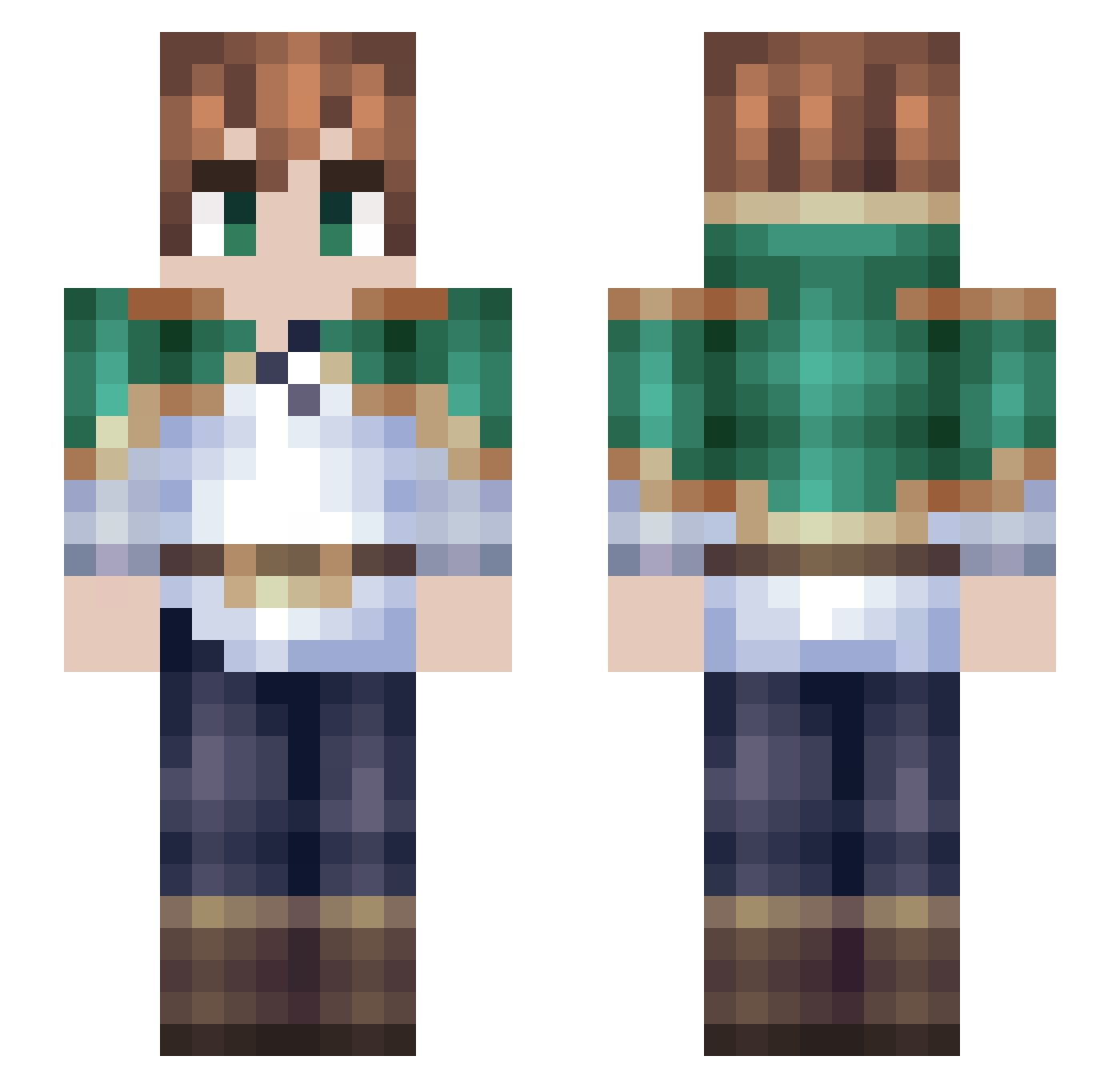 StellaViator94 Minecraft skin, front and back view