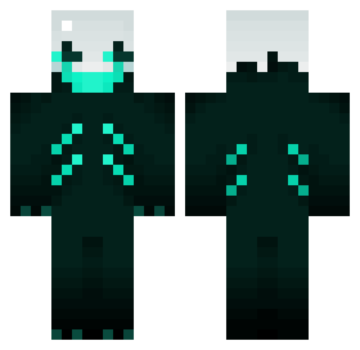 JAXlol Minecraft skin, front and back view
