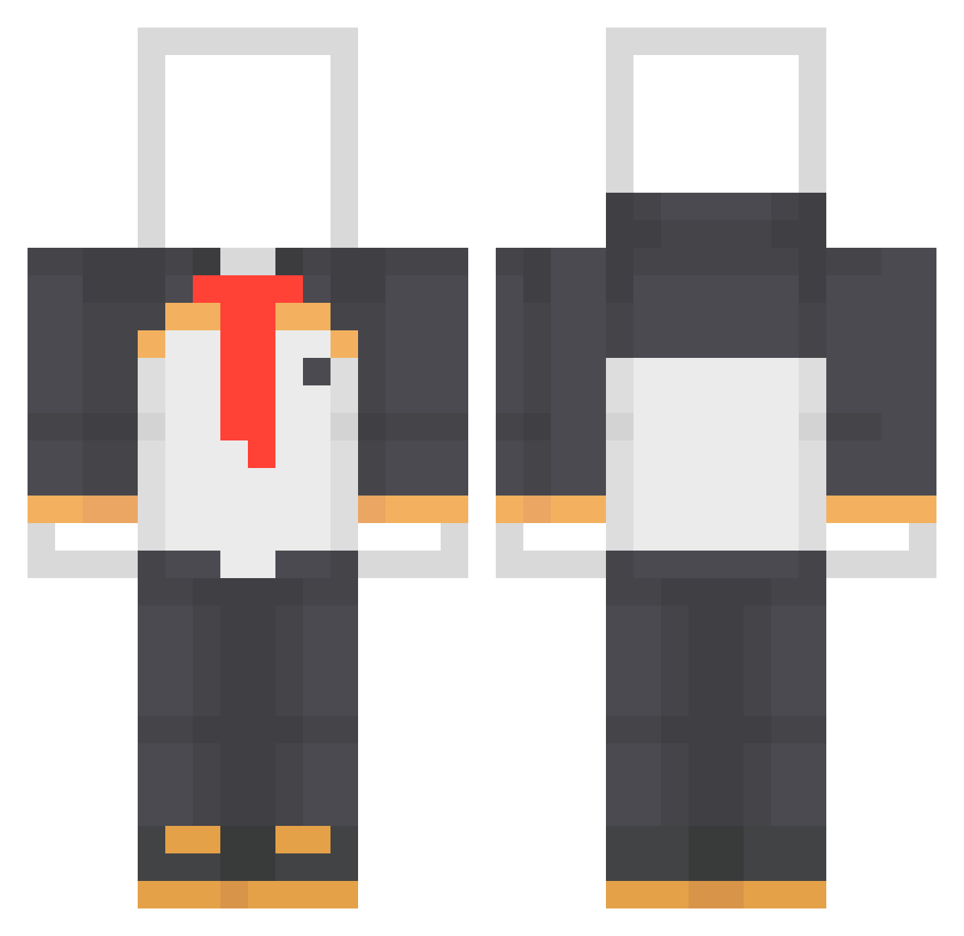 ZKavinZx Minecraft skin, front and back view