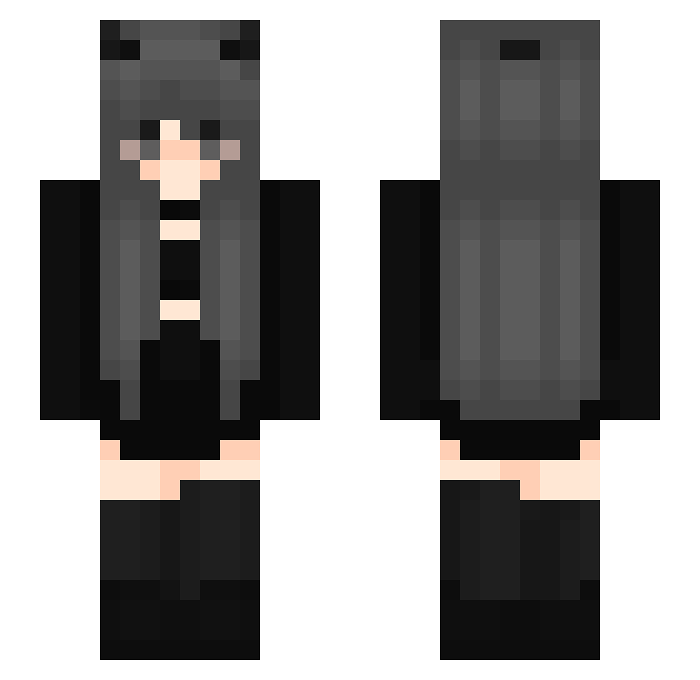 seizuuuJ Minecraft skin, front and back view