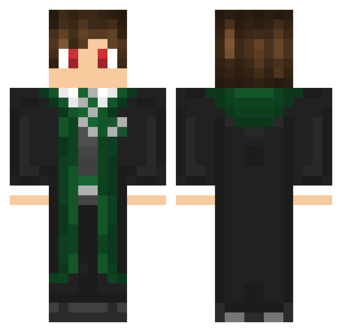 Leo_Morgan Minecraft skin, front and back view