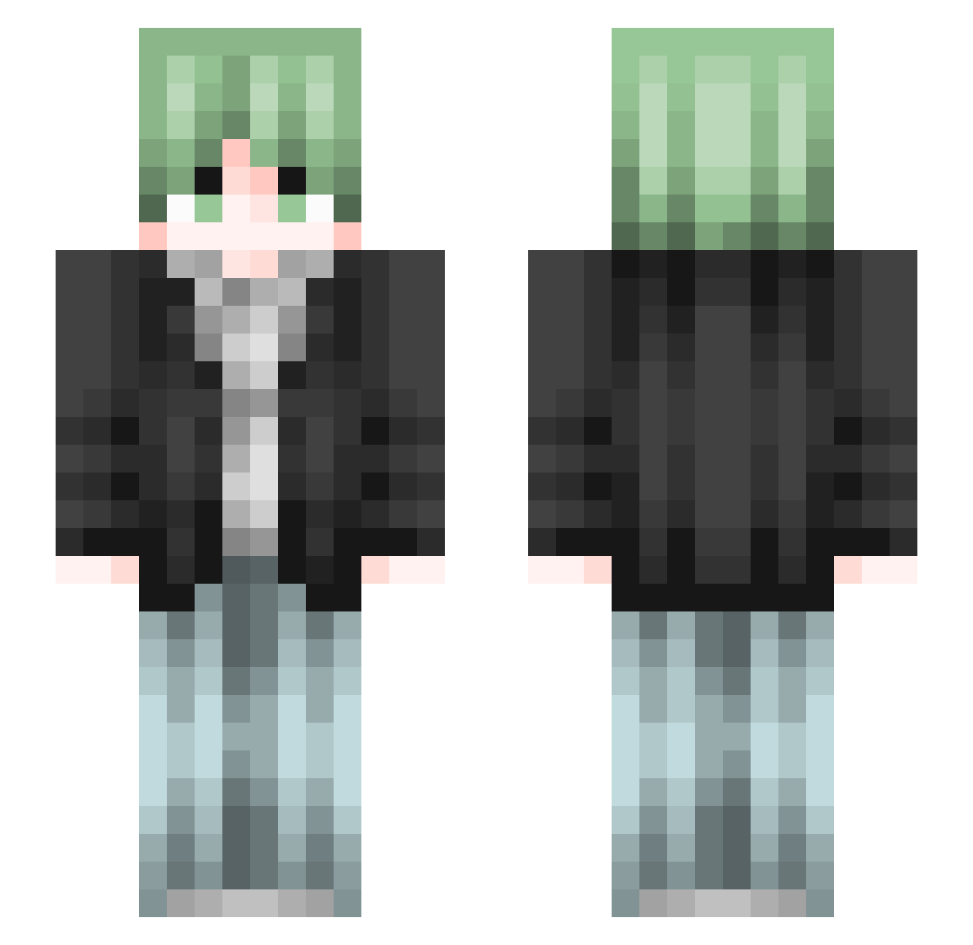 WengMC Minecraft skin, front and back view