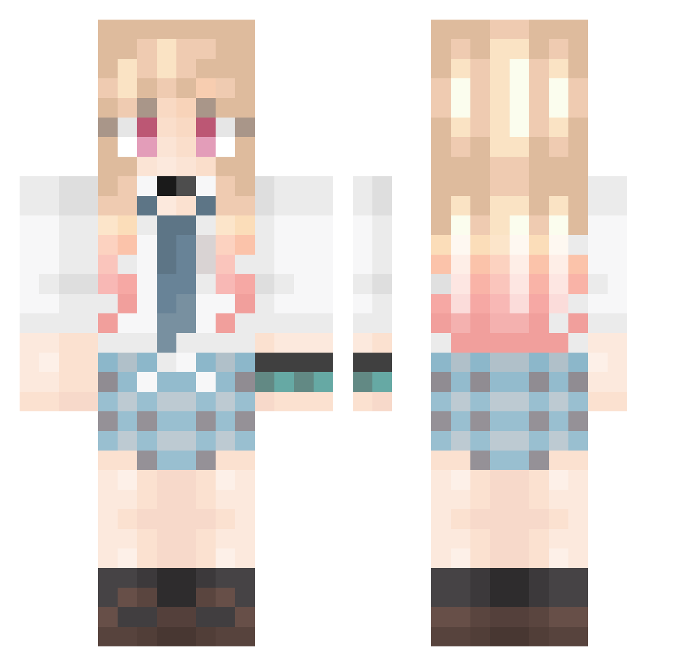 12345_5_0 Minecraft skin, front and back view