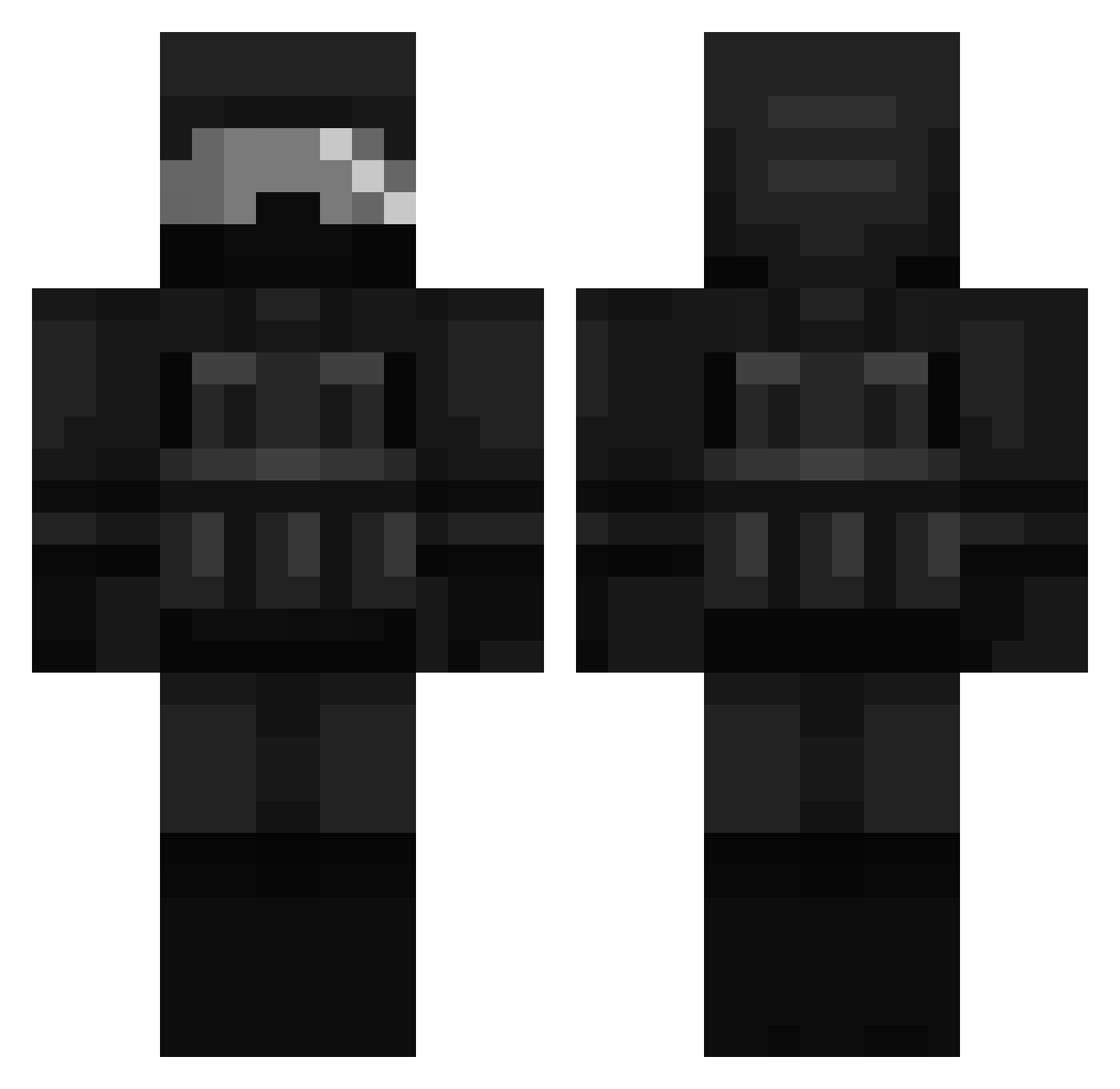 Dr7hh Minecraft skin, front and back view