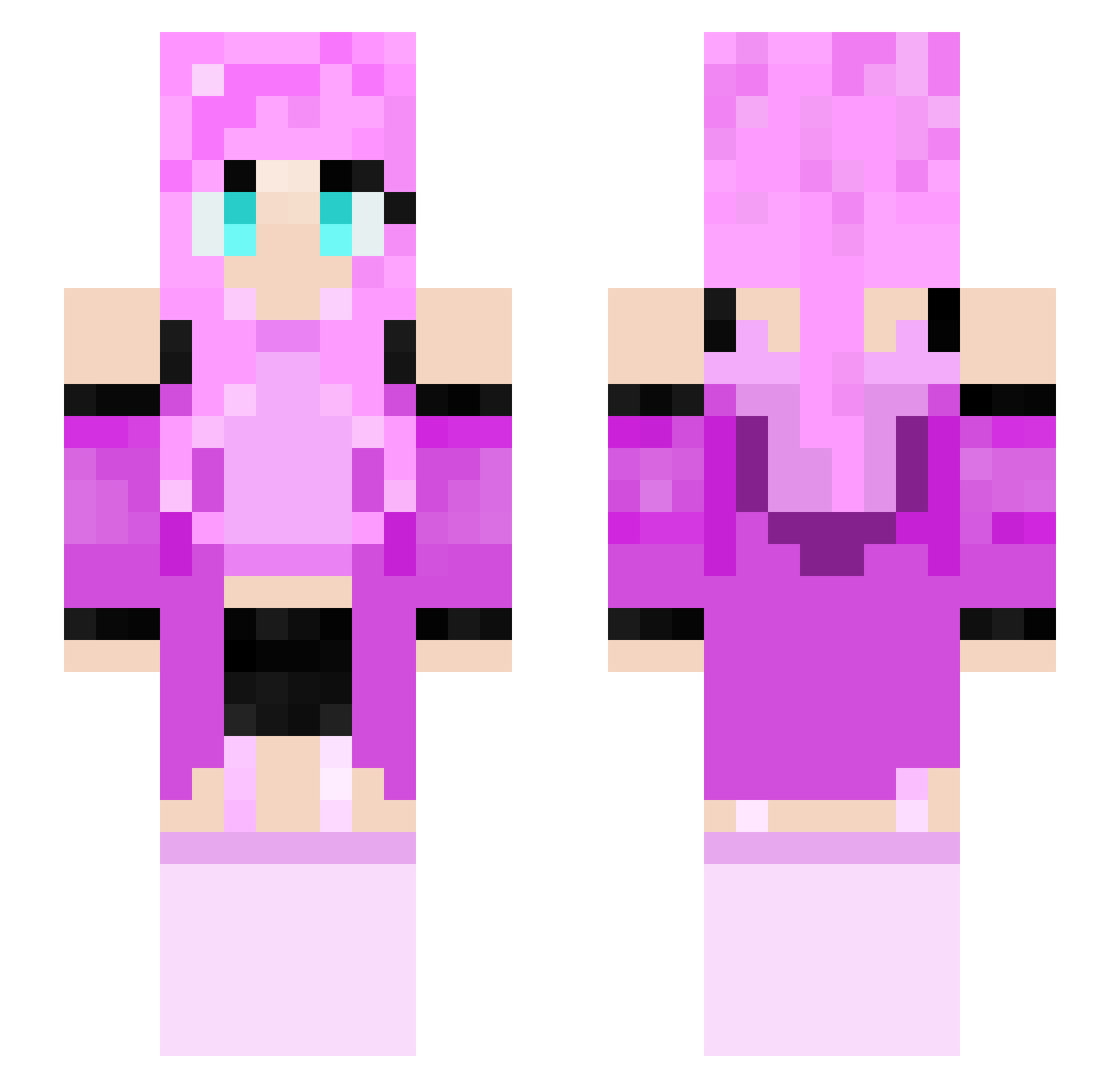 weepingwill0w0 Minecraft skin, front and back view