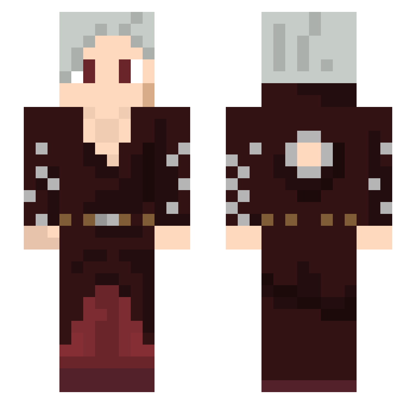 Nibs_53 Minecraft skin, front and back view