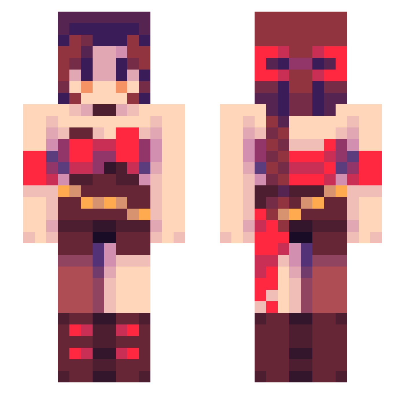 AR96_ Minecraft skin, front and back view