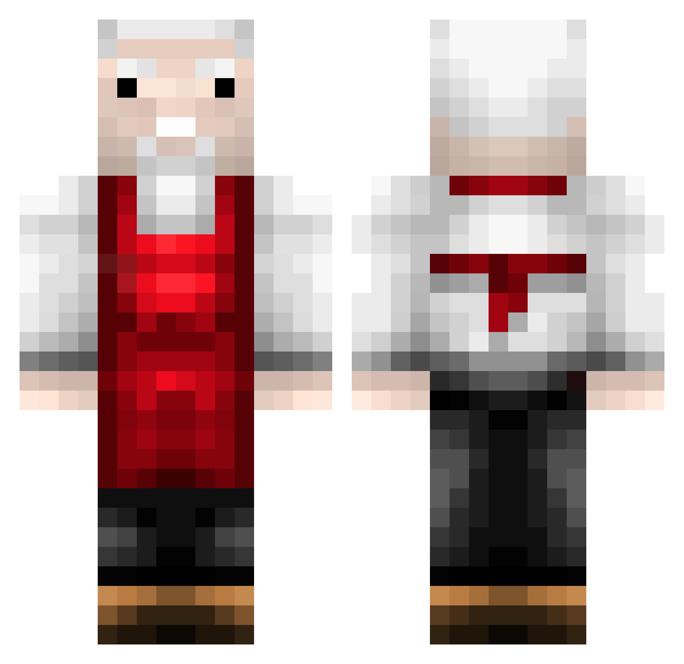 KFCfordinner_ Minecraft skin, front and back view