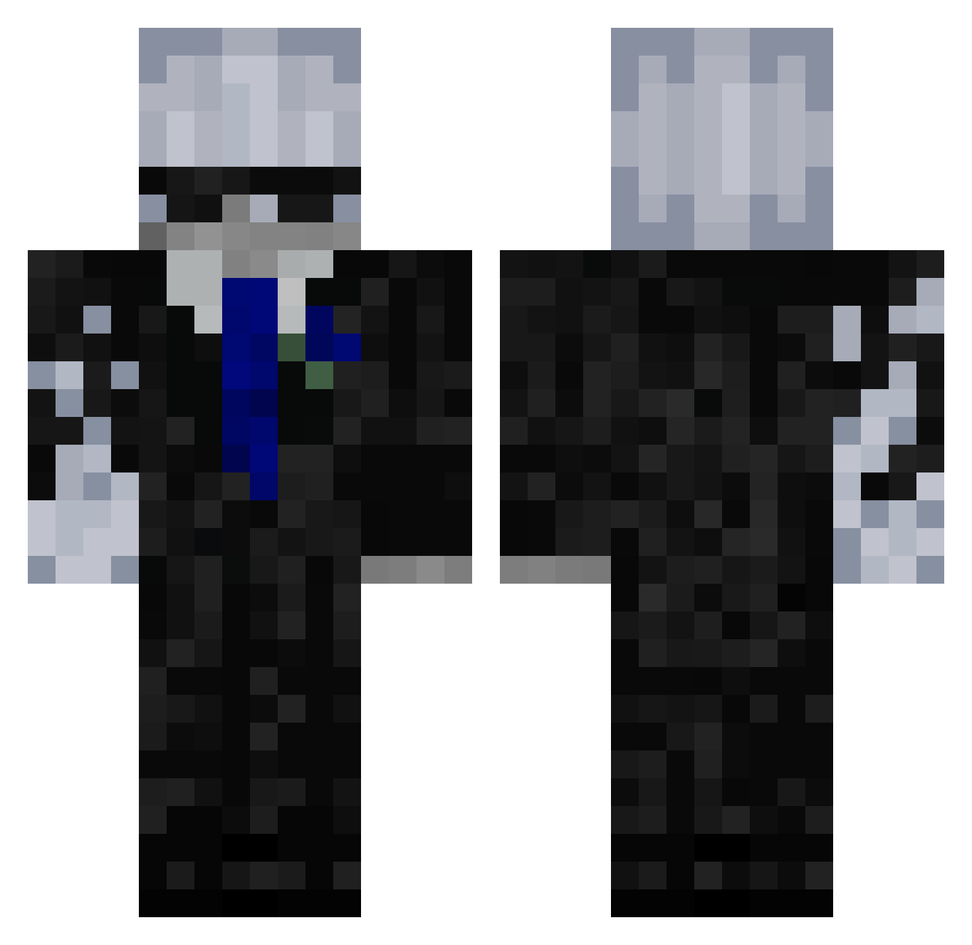 MisterMyth_ Minecraft skin, front and back view