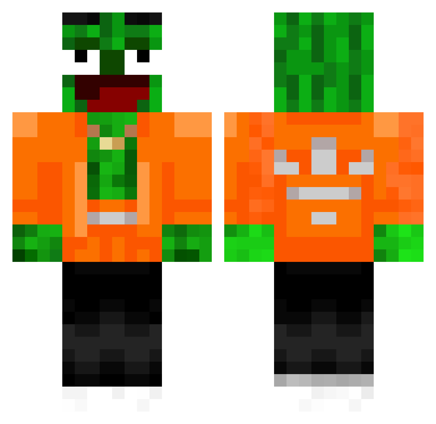 Cobble_Stein Minecraft skin, front and back view