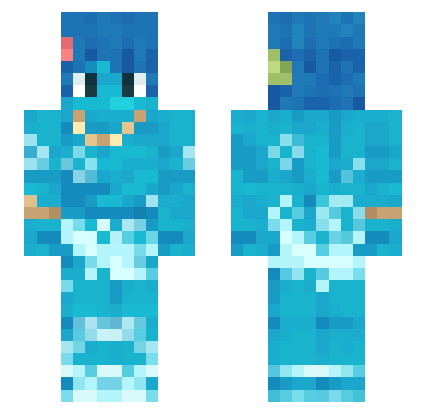 notMaarty Minecraft skin, front and back view