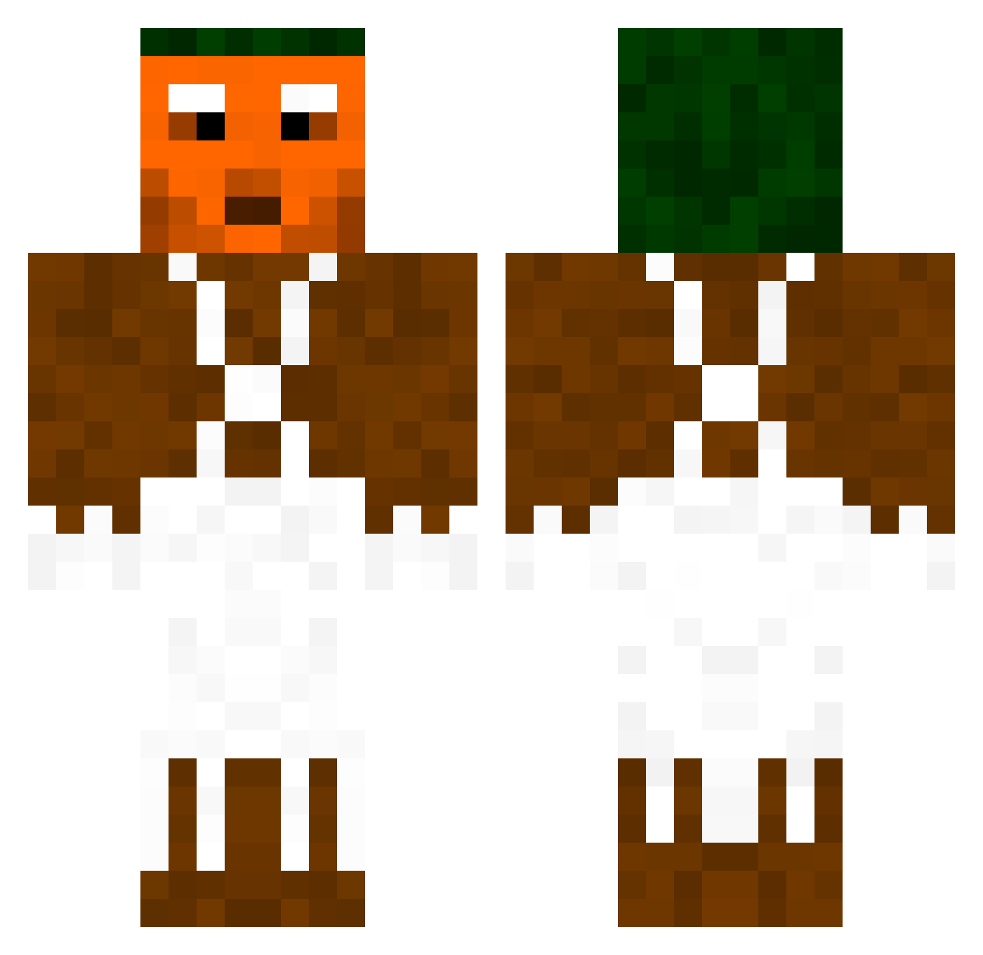 aaaleric Minecraft skin, front and back view