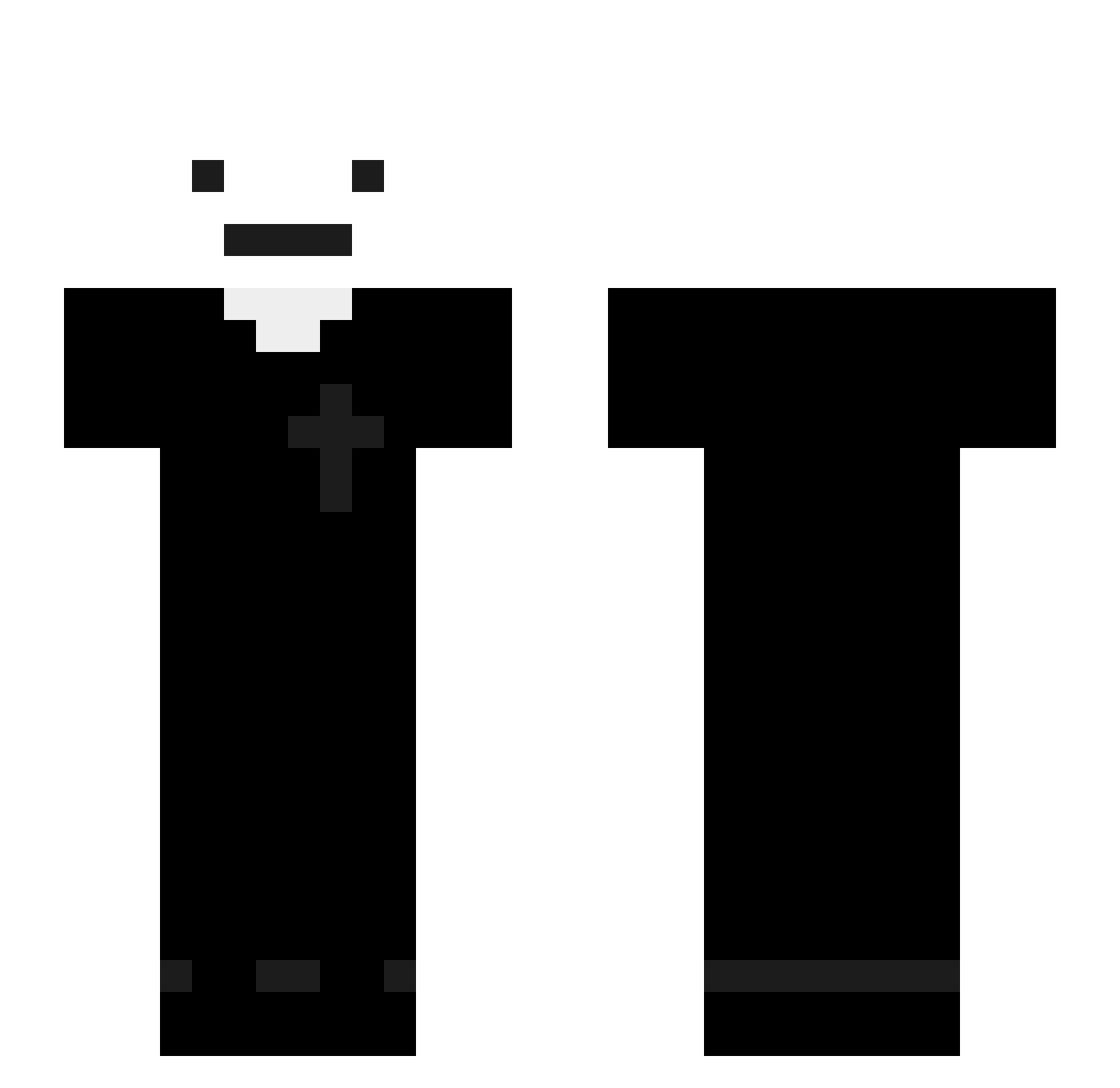 Naannes Minecraft skin, front and back view