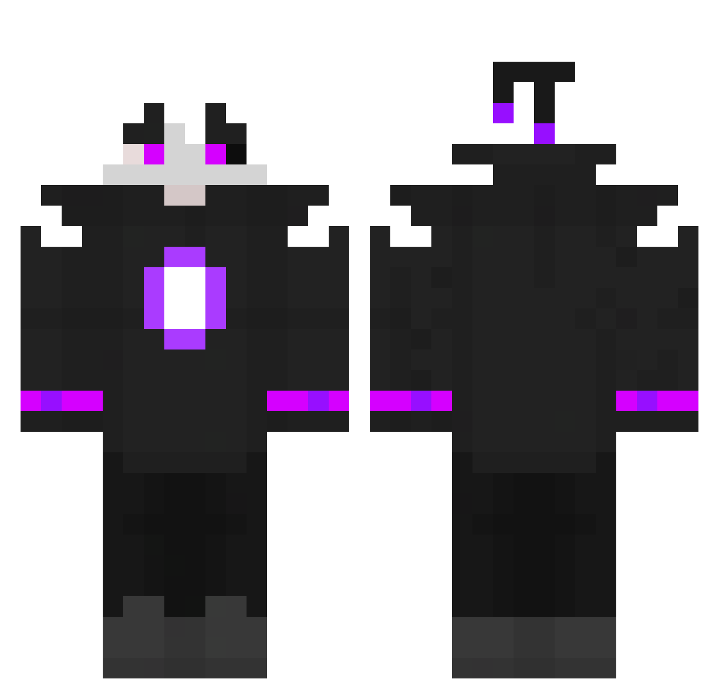 raekaik0li Minecraft skin, front and back view
