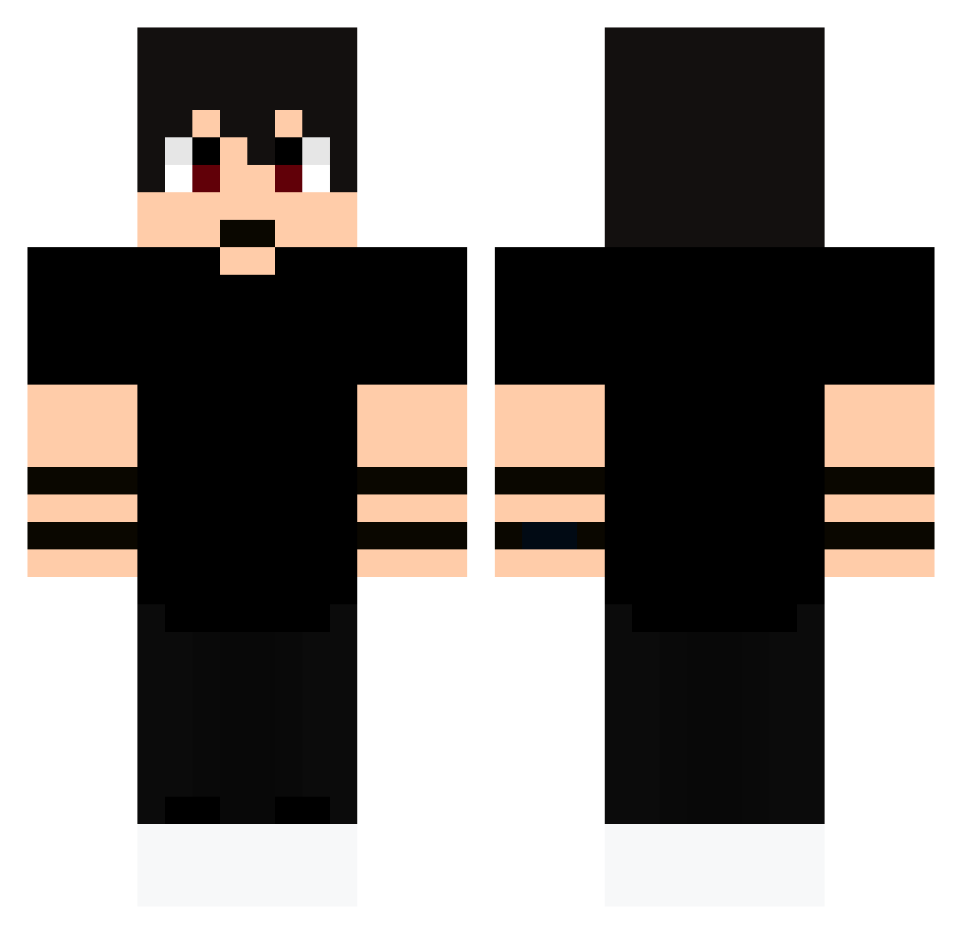 TheKei Minecraft skin, front and back view