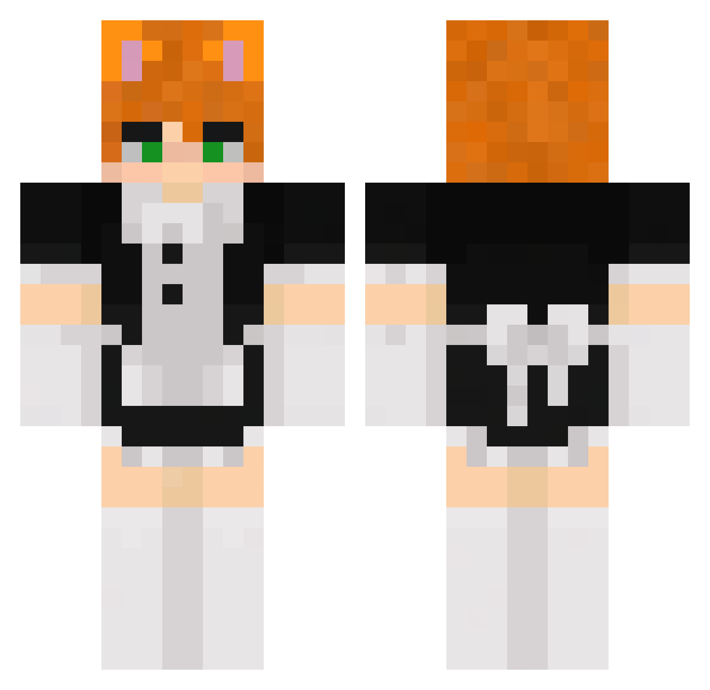 NukeQwQ Minecraft skin, front and back view