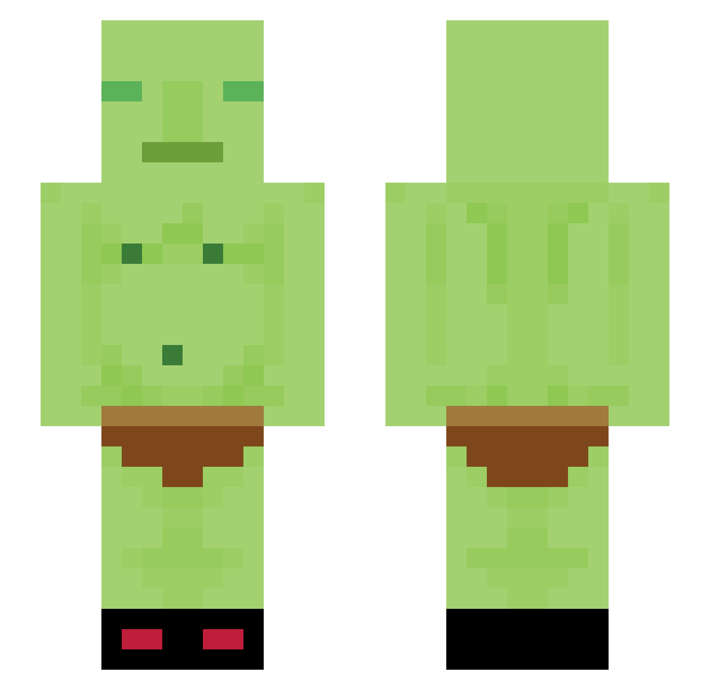 Vensic Minecraft skin, front and back view