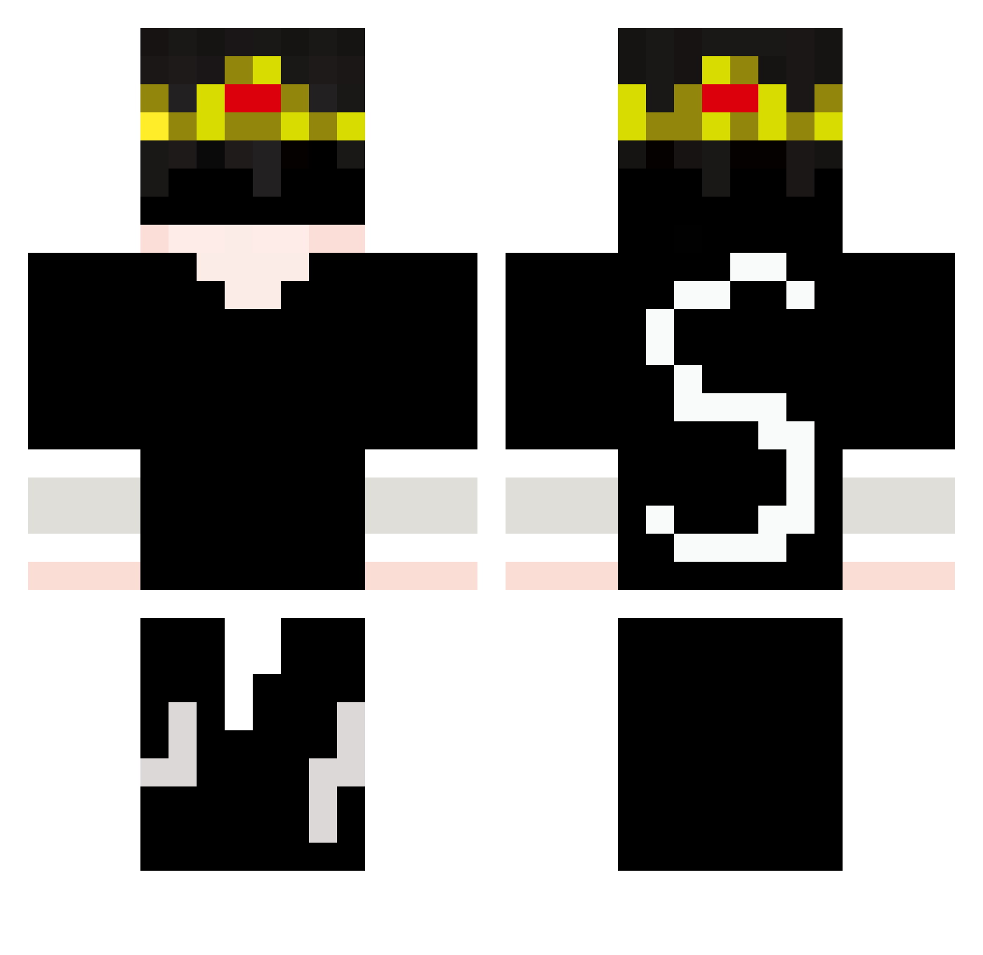 Dead_RKM Minecraft skin, front and back view