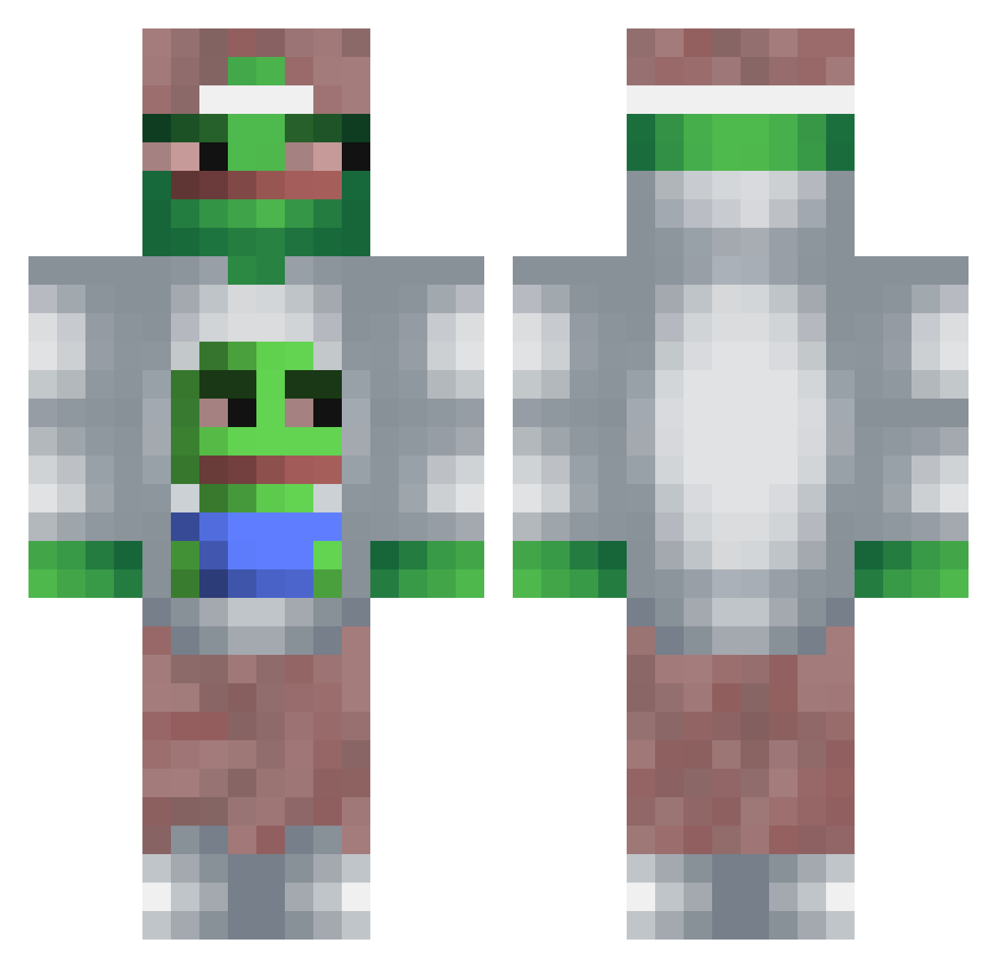 Sanoshur Minecraft skin, front and back view