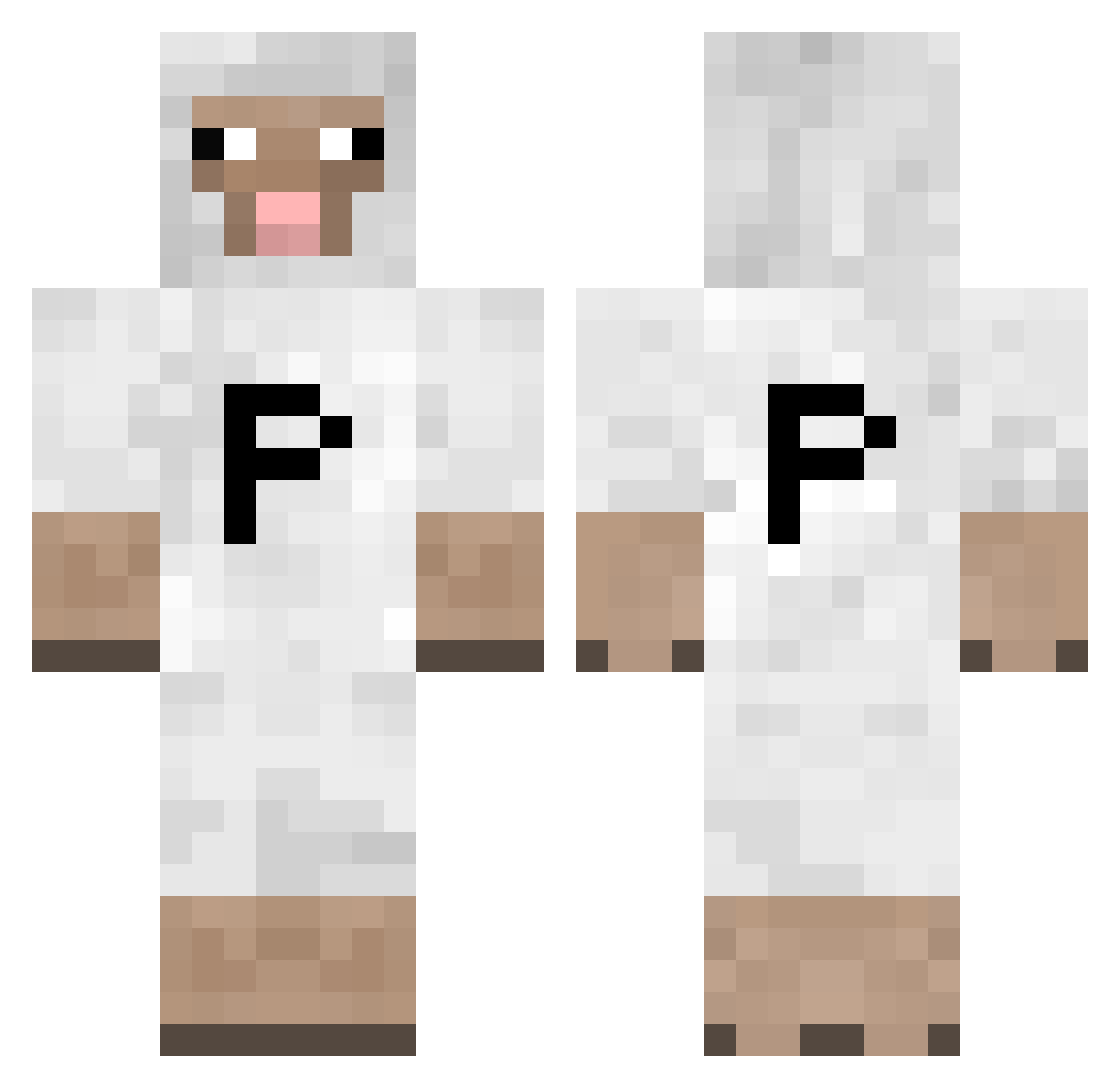 psheep Minecraft skin, front and back view