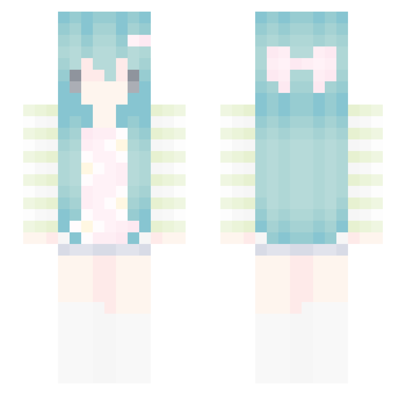 sorakadamaya Minecraft skin, front and back view