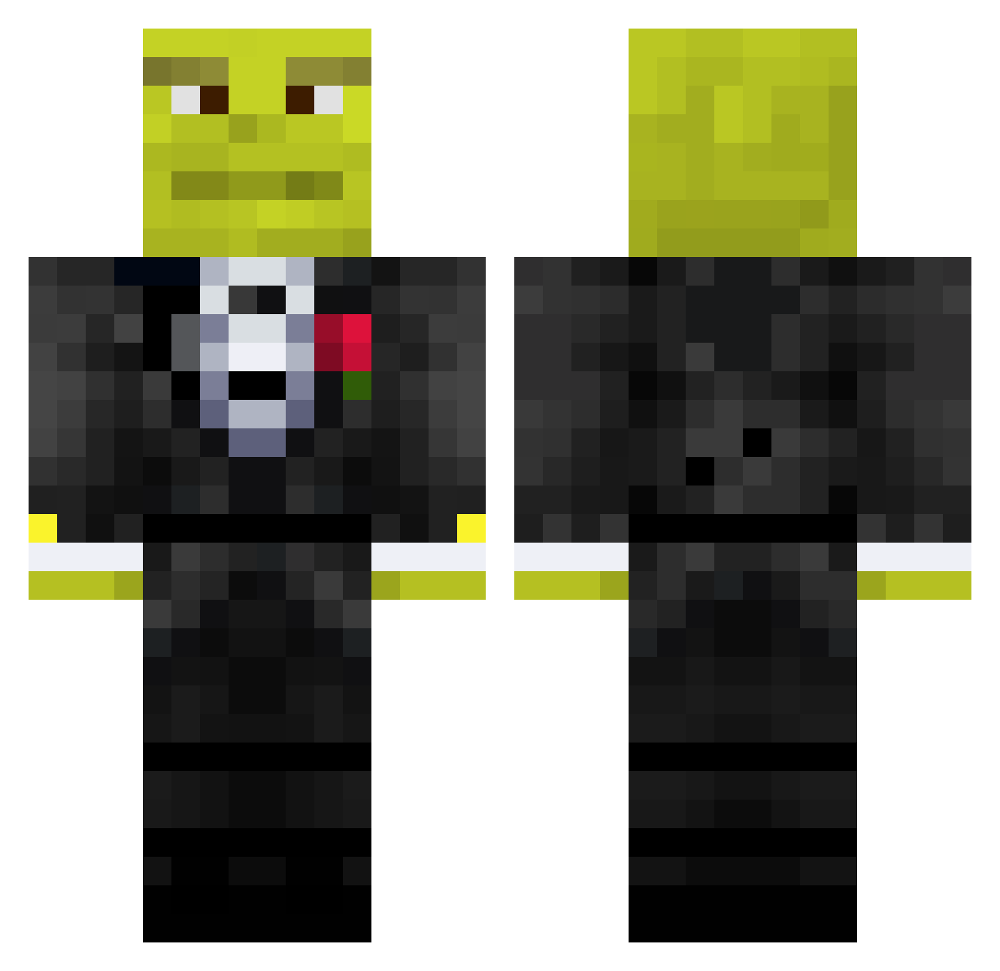 Lord_Pectusin Minecraft skin, front and back view