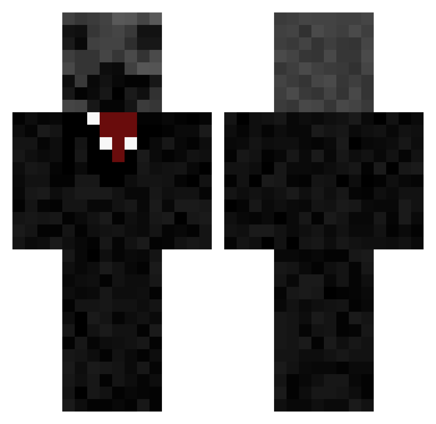 Voigten Minecraft skin, front and back view
