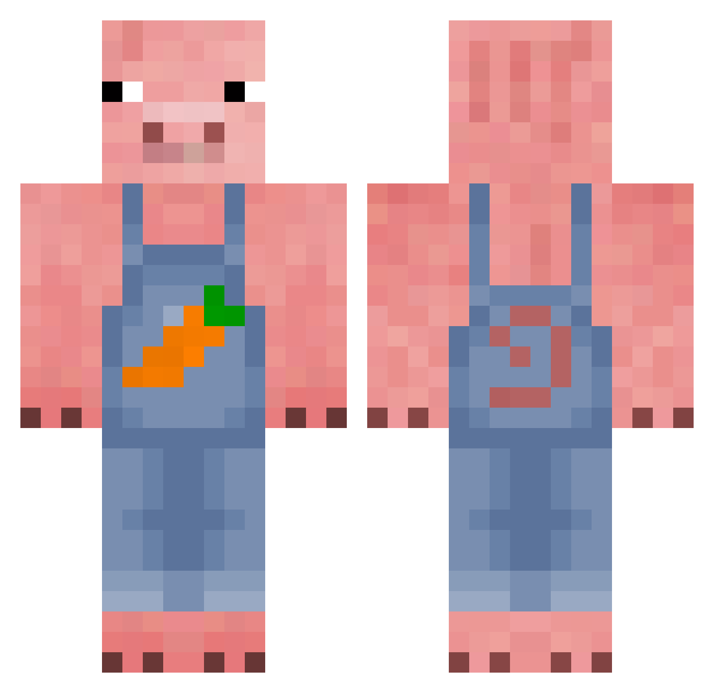 COLOSSAL033 Minecraft skin, front and back view